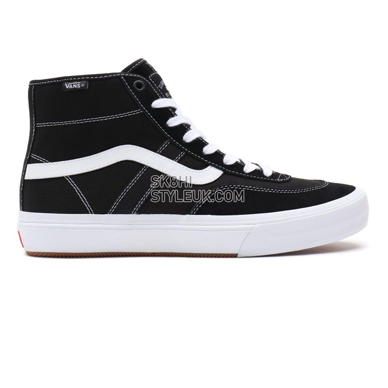 Vans Crockett High Black Classic Mens Womens - Black/White VN0A5JIGY28 Shoes