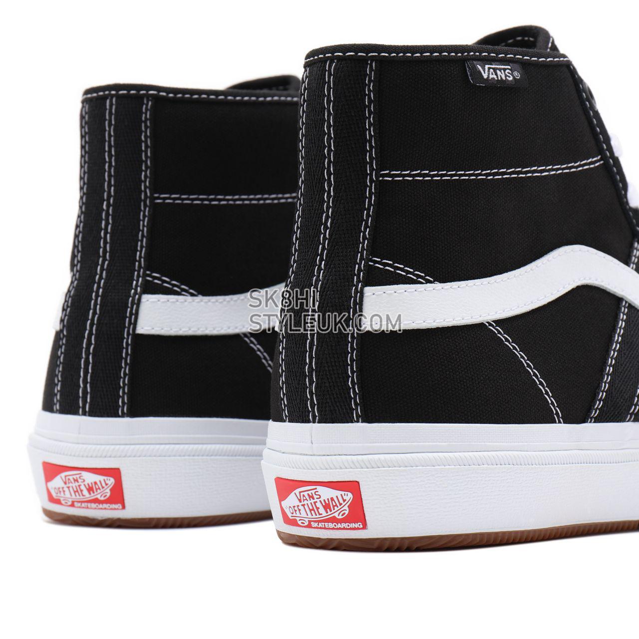 Vans Crockett High Black Classic Mens Womens - Black/White VN0A5JIGY28 Shoes