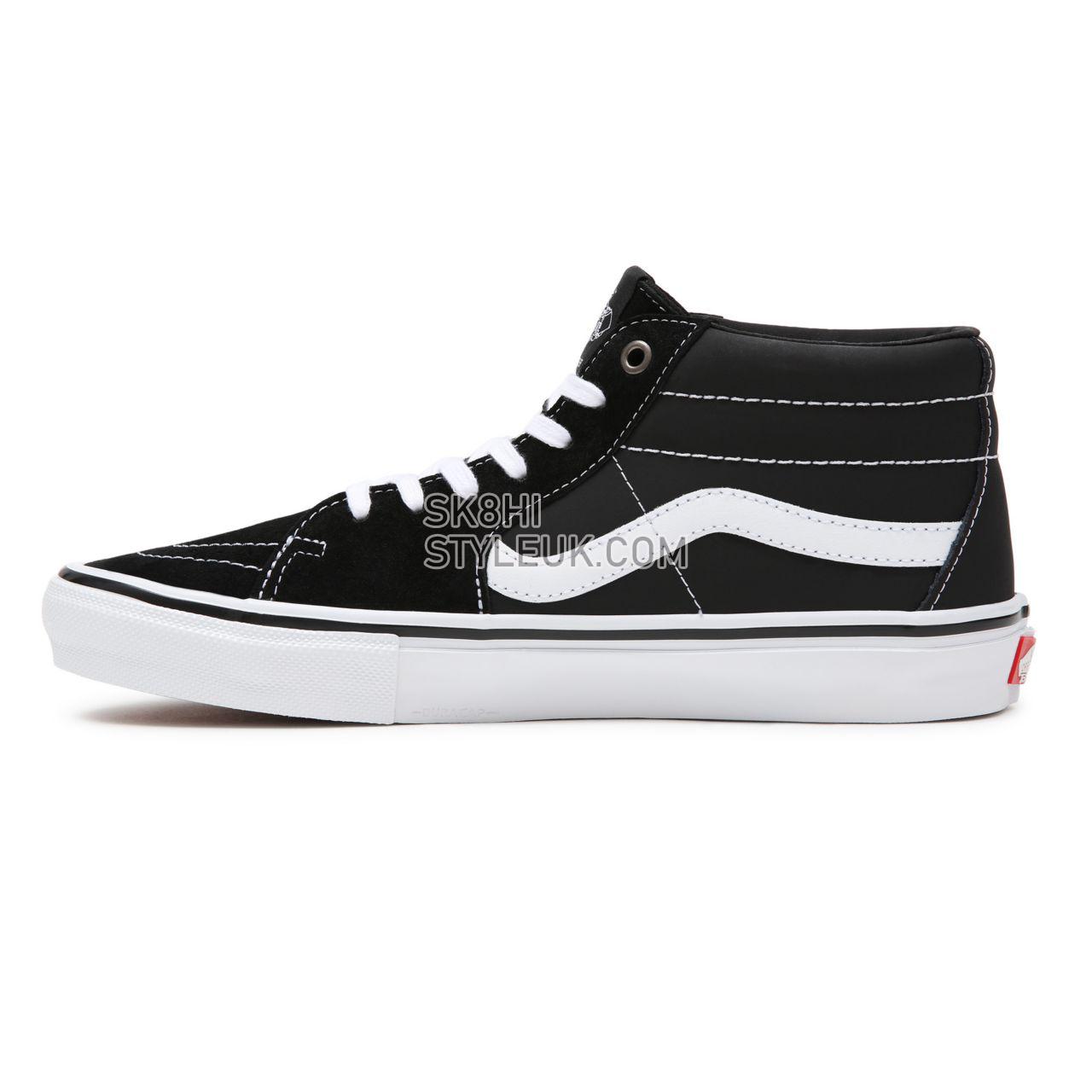 Vans Skate Grosso Mid Black Classic Mens Womens - black/white/emo leather VN0A5FCG625 Shoes