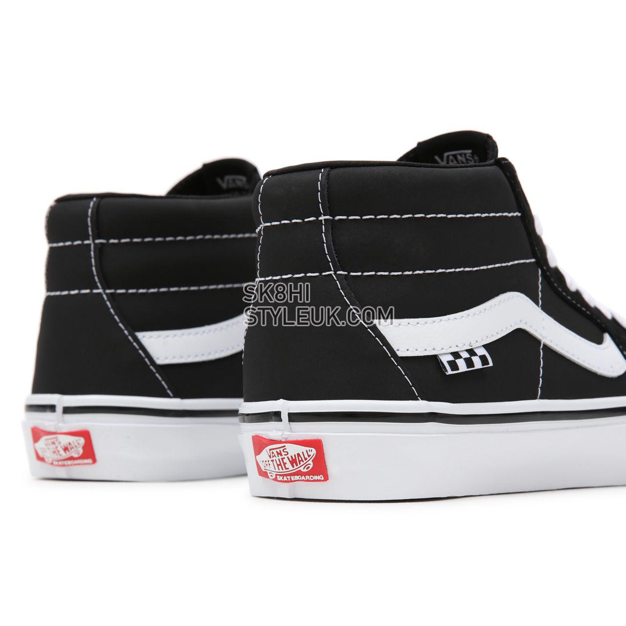 Vans Skate Grosso Mid Black Classic Mens Womens - black/white/emo leather VN0A5FCG625 Shoes