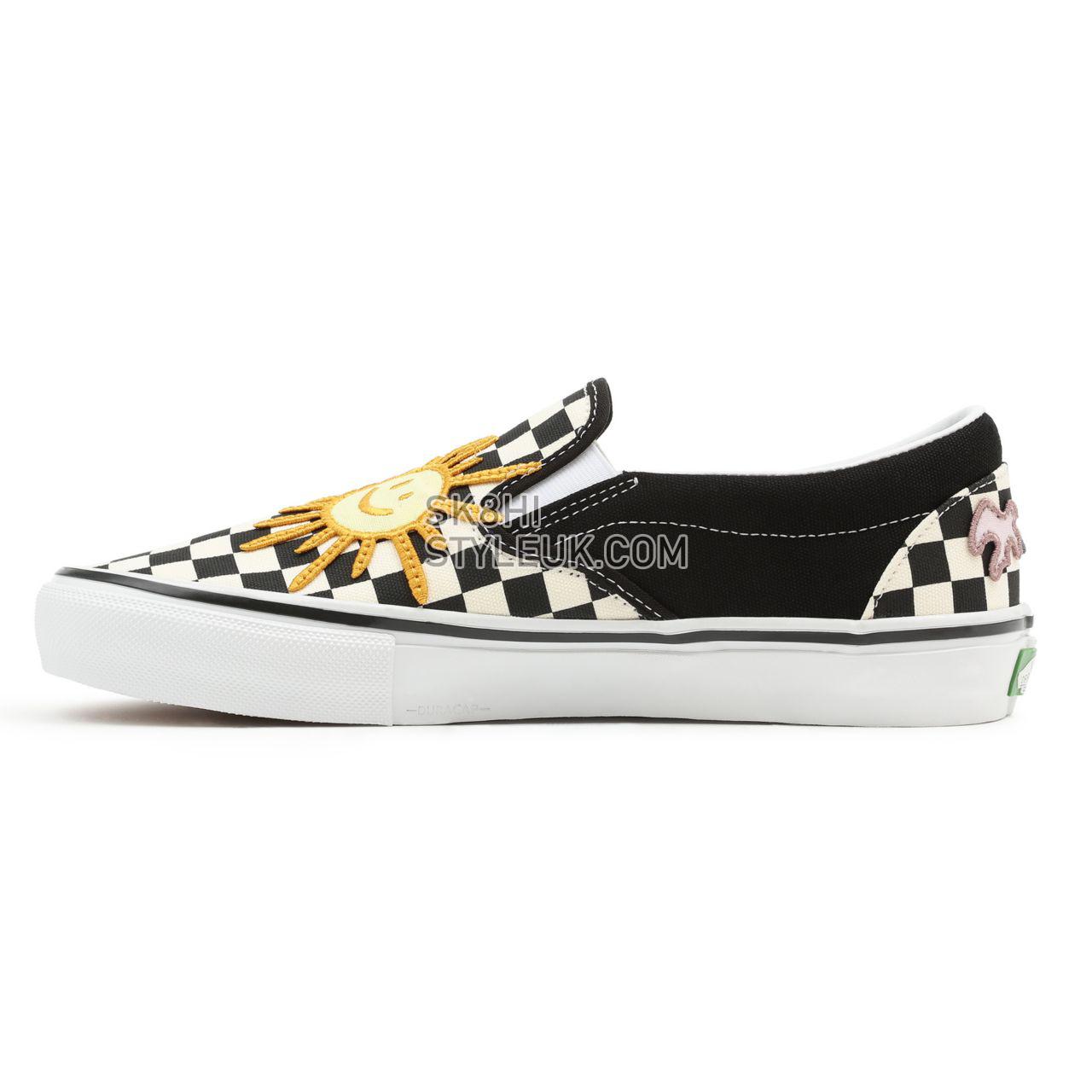 Vans x Skateistan Skate Slip-On Black Classic Mens Womens - (Skateistan) Checkerboard VN0A5FCA89C Shoes