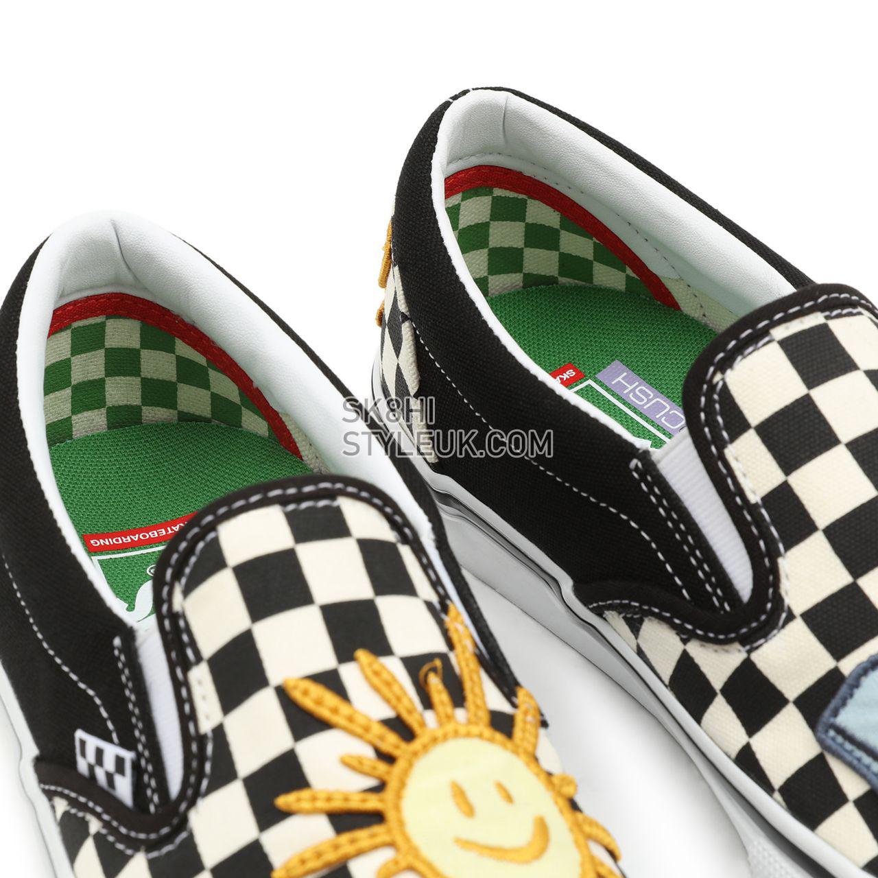 Vans x Skateistan Skate Slip-On Black Classic Mens Womens - (Skateistan) Checkerboard VN0A5FCA89C Shoes