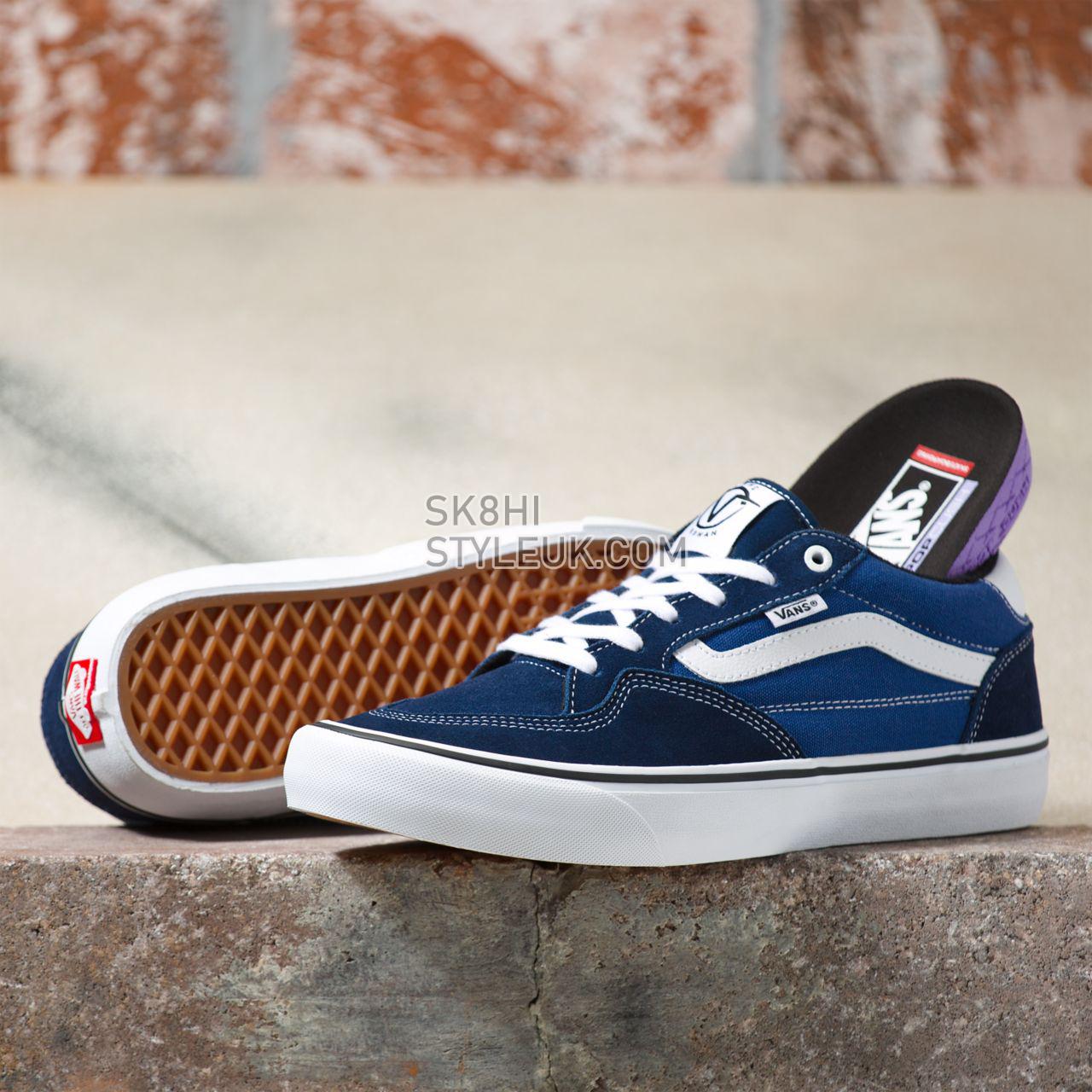 Vans Rowan Blue Classic Mens Womens - Navy/White VN0A5JICNAV Shoes