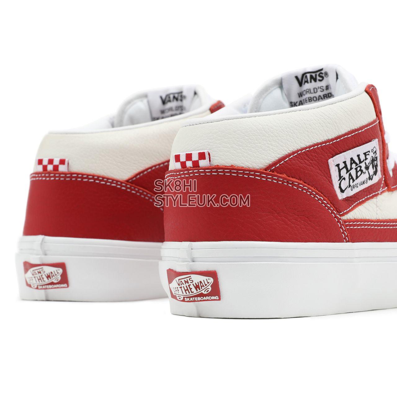 Vans Sport Leather Skate Half Cab 92 White Classic Mens Womens - (Sport Leather) Chili Pepper/White VN0A5KYA82E Shoes