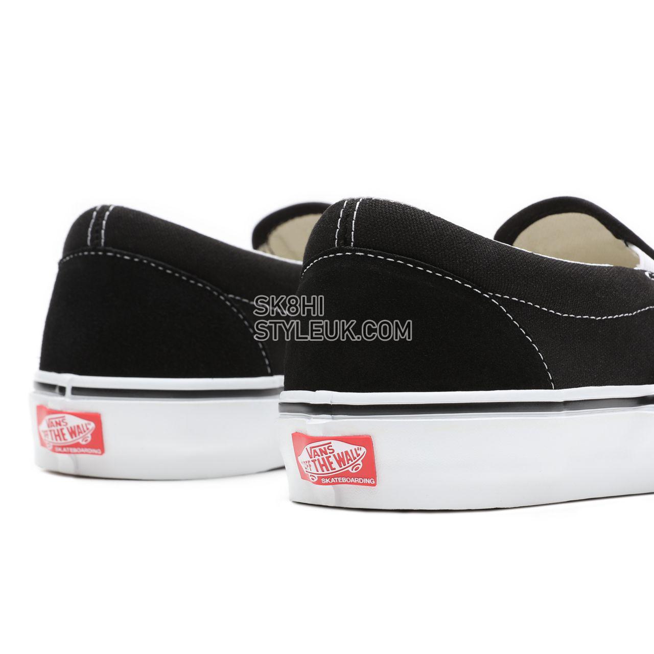 Vans Skate Slip-On Black Classic Mens Womens - Black/White VN0A5FCAY28 Shoes