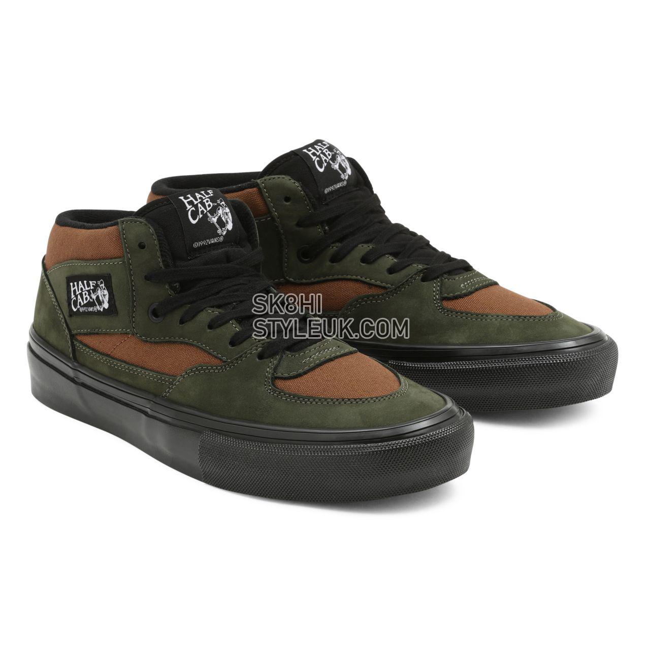 Vans Nubuck Skate Half Cab Green Classic Mens Womens - (Nubuck) Beef/Broccoli VN0A5FCD89J Shoes