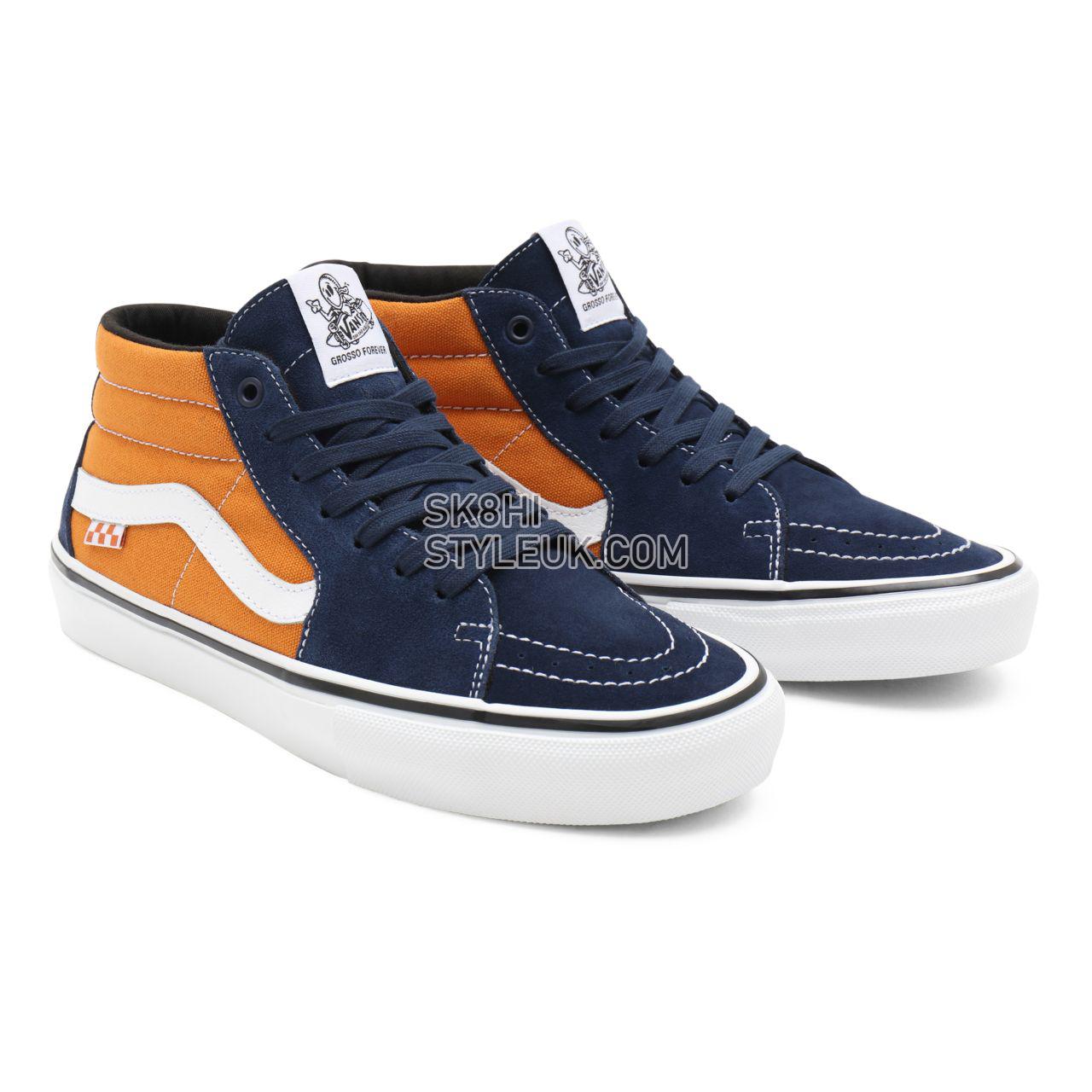 Vans Skate Grosso Mid Orange Classic Mens Womens - navy/orange VN0A5FCGYG9 Shoes