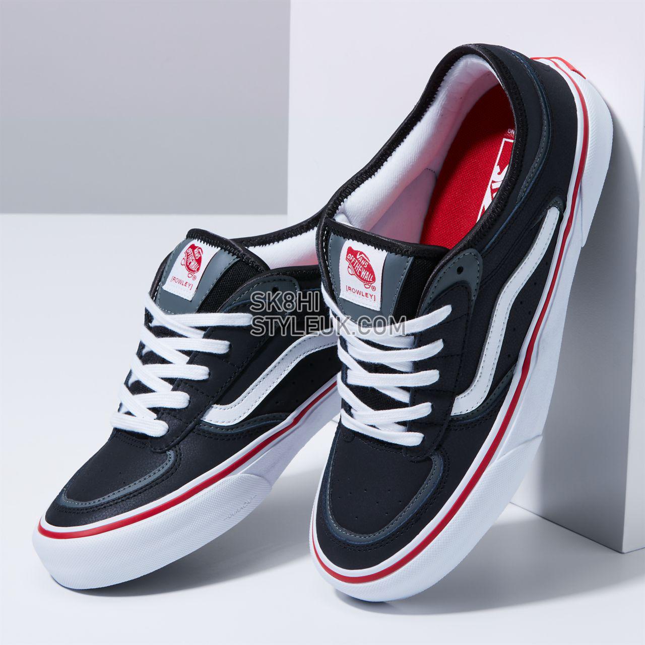 Vans Rowley Black Classic Mens Womens - Black/White/Red VN0A5KQTBWT Shoes