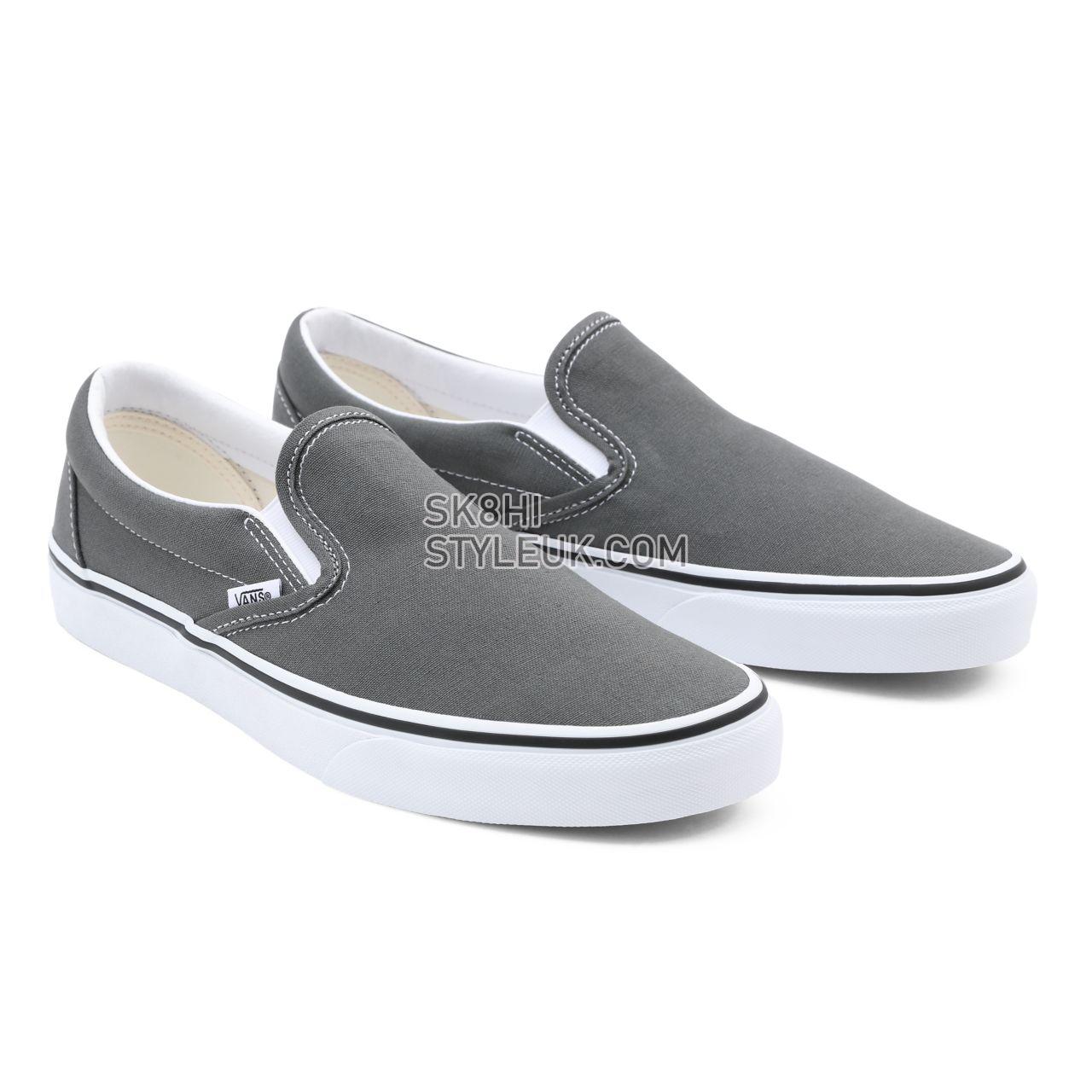 Vans Canvas Classic Slip-On Grey Classic Mens Womens - Charcoal (Canvas) VN000EYECHR Shoes