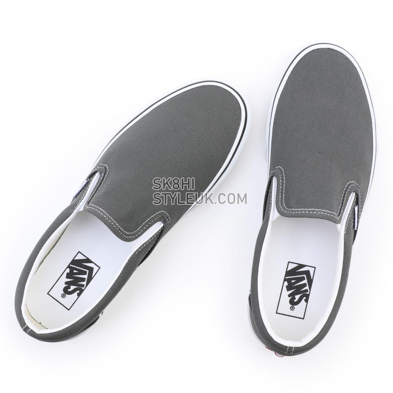 Vans Canvas Classic Slip-On Grey Classic Mens Womens - Charcoal (Canvas) VN000EYECHR Shoes