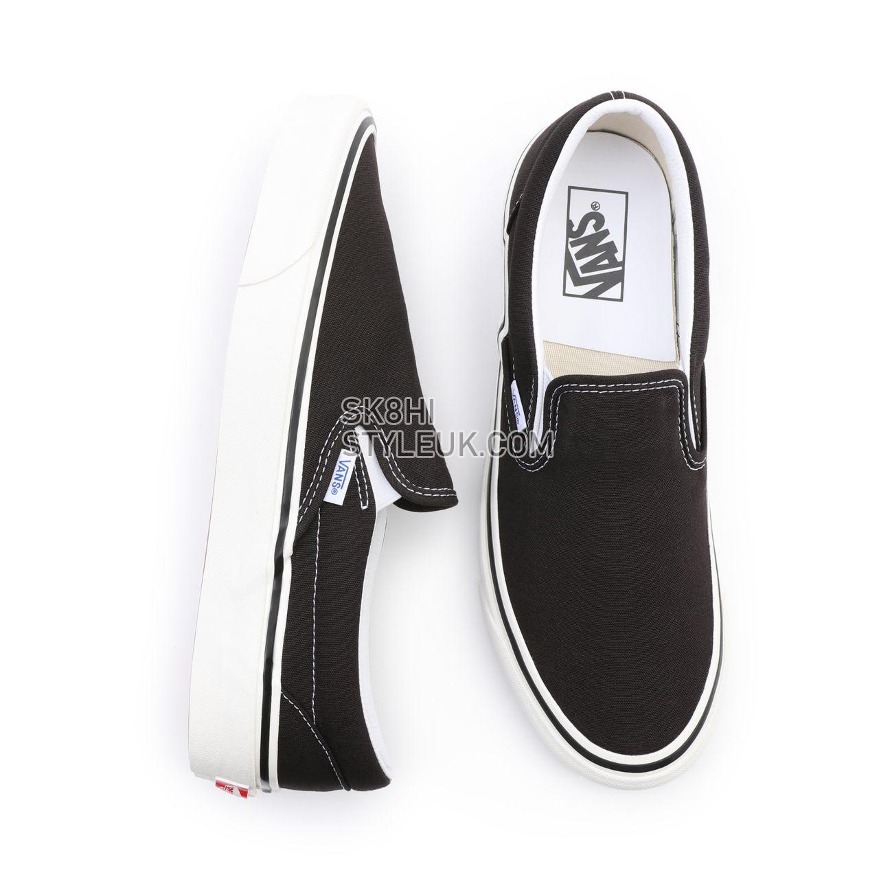 Vans Anaheim Factory Classic Slip-On 98 DX Black Classic Mens Womens - (Anaheim Factory) Og Black VN0A3JEXUDA Shoes