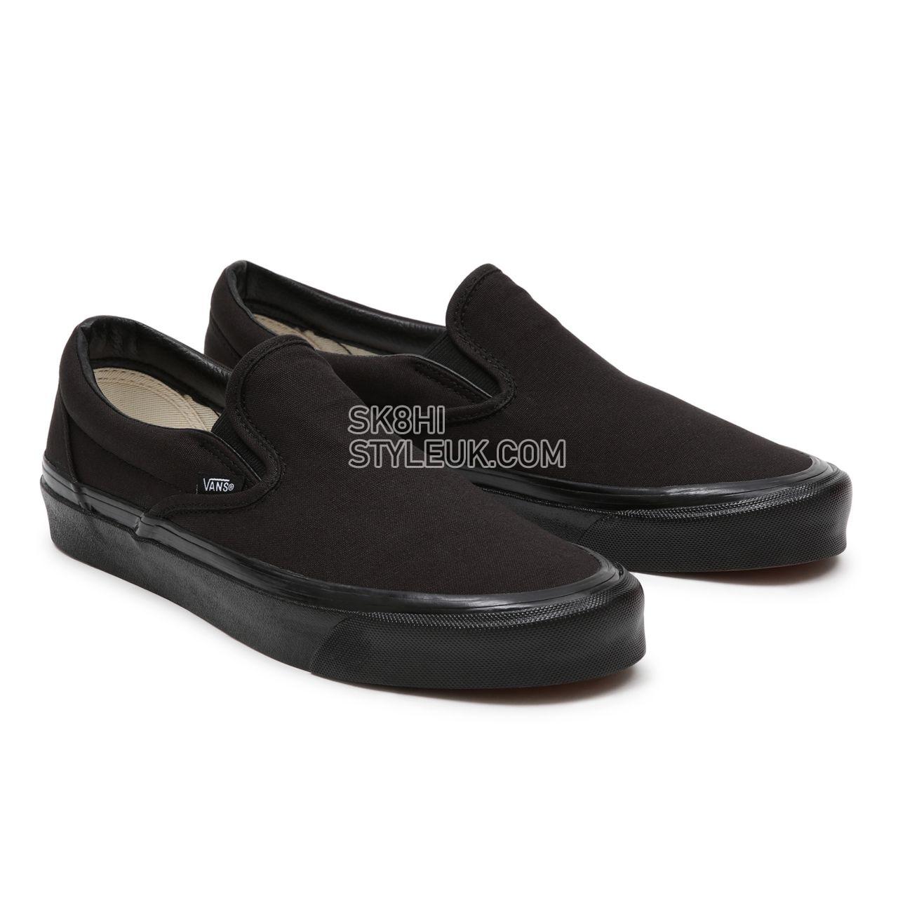 Vans Anaheim Factory Classic Slip-On 98 DX Black Classic Mens Womens - (Anaheim Factory) Og Black/Black VN0A3JEXUCX Shoes