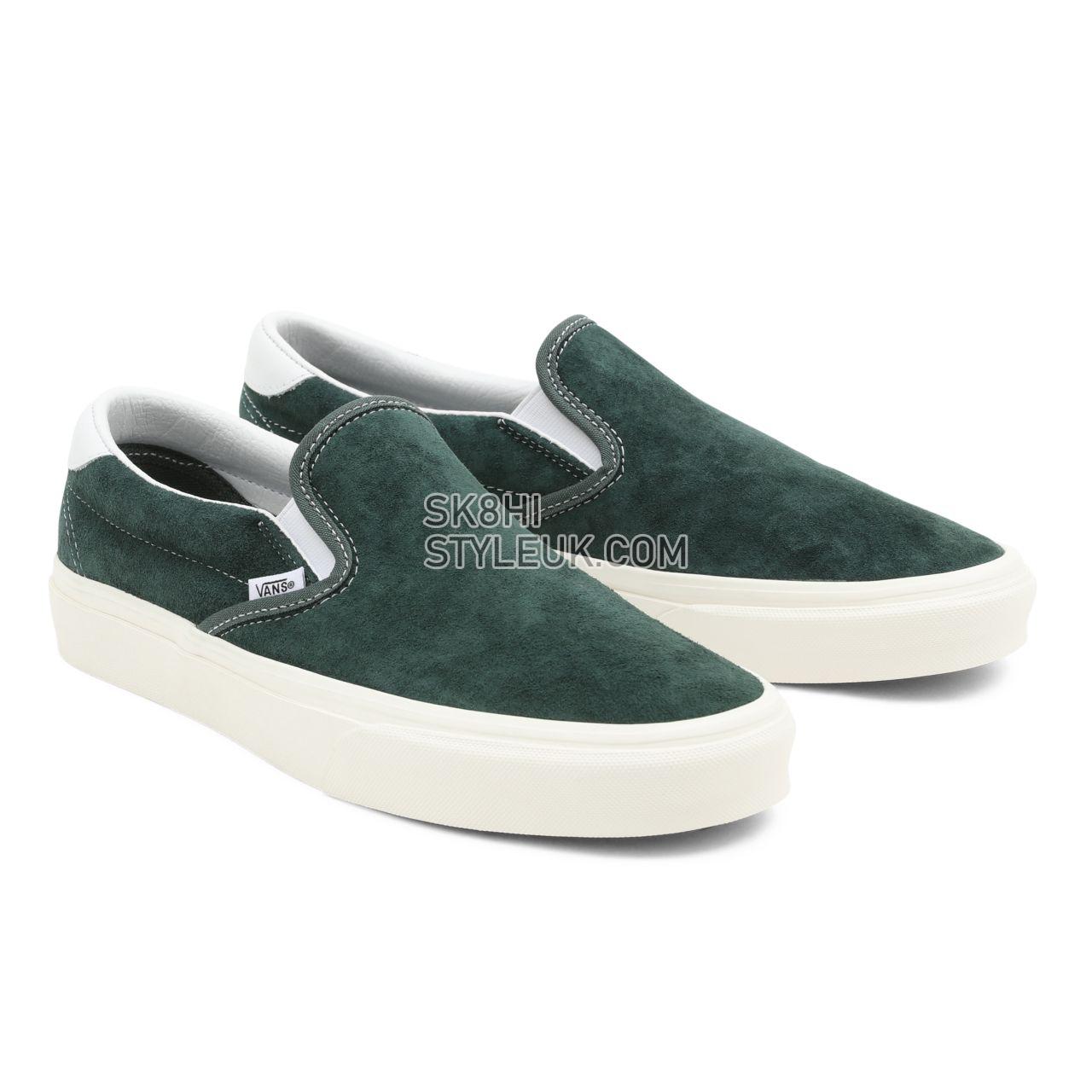 Vans Slip-On 59 Green Classic Mens Womens - (Pig Suede) Jungle Green/Snow White VN0A38GU94T Shoes