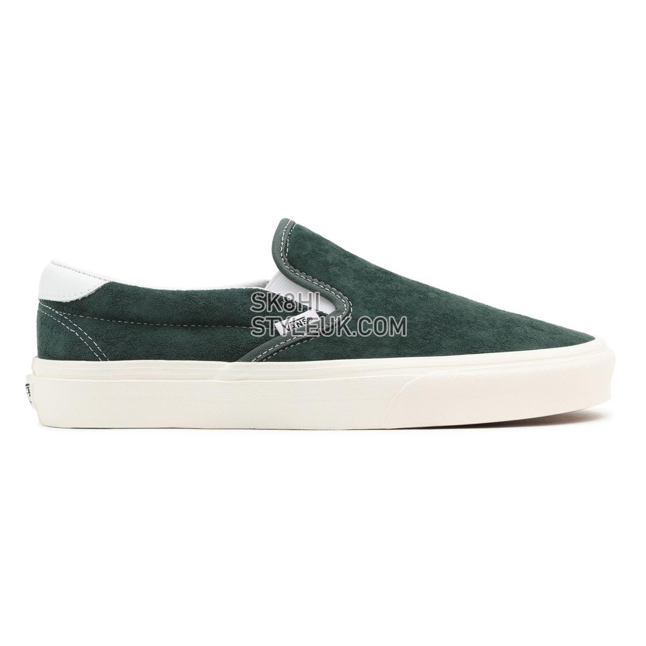 Vans Slip-On 59 Green Classic Mens Womens - (Pig Suede) Jungle Green/Snow White VN0A38GU94T Shoes