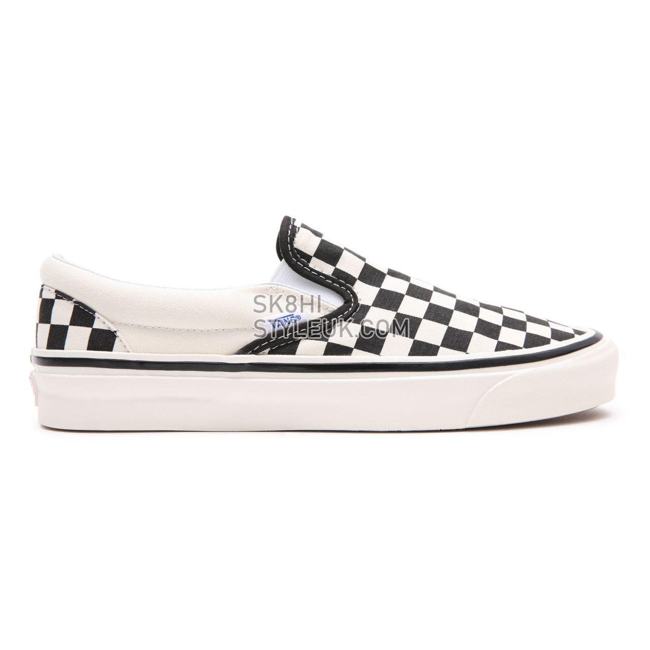 Vans Anaheim Factory Classic Slip-On 98 DX Black Classic Mens Womens - (Anaheim Factory) Checkerboard/Black/White VN0A3JEXPU1 Sh