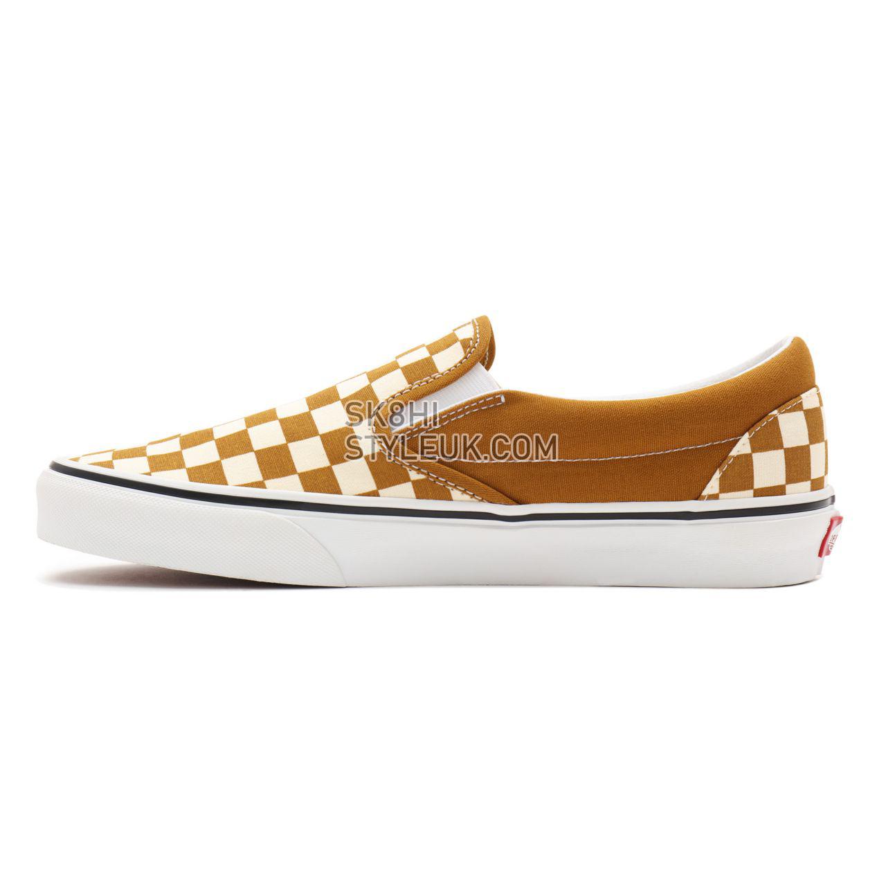 Vans Checkerboard Classic Slip-On Brown Classic Mens Womens - (Checkerboard) golden brown/true white VN0A33TB9HN Shoes