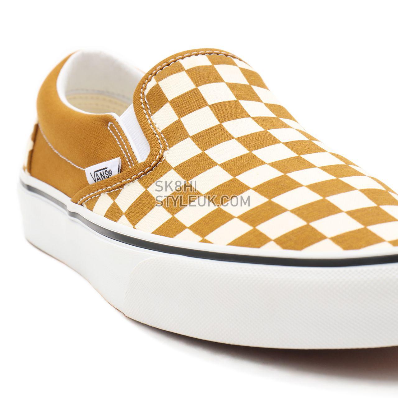 Vans Checkerboard Classic Slip-On Brown Classic Mens Womens - (Checkerboard) golden brown/true white VN0A33TB9HN Shoes