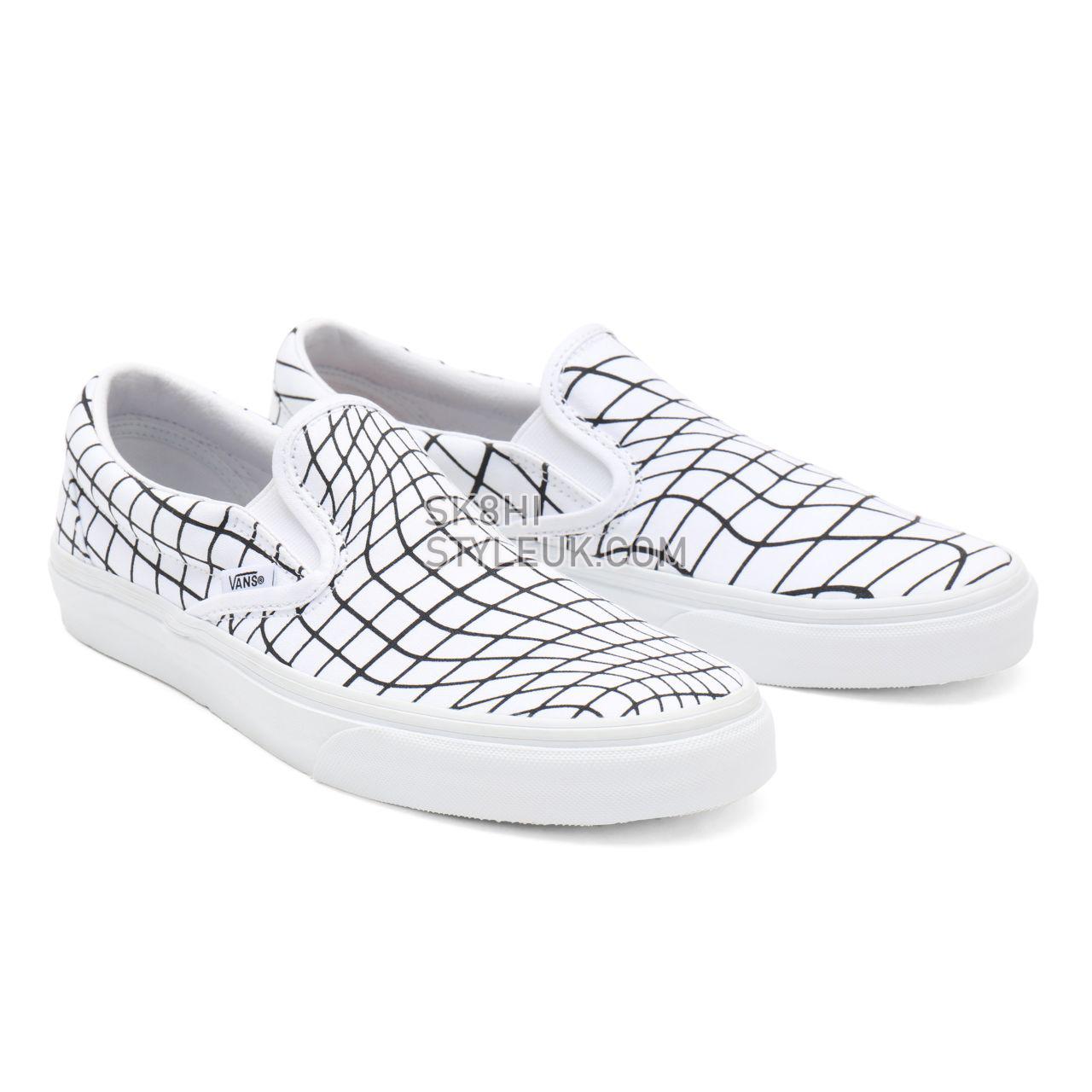 Vans U-Paint Classic Slip-On Black Classic Mens Womens - (U-Paint) warp checkerboard VN0A33TB9IA Shoes