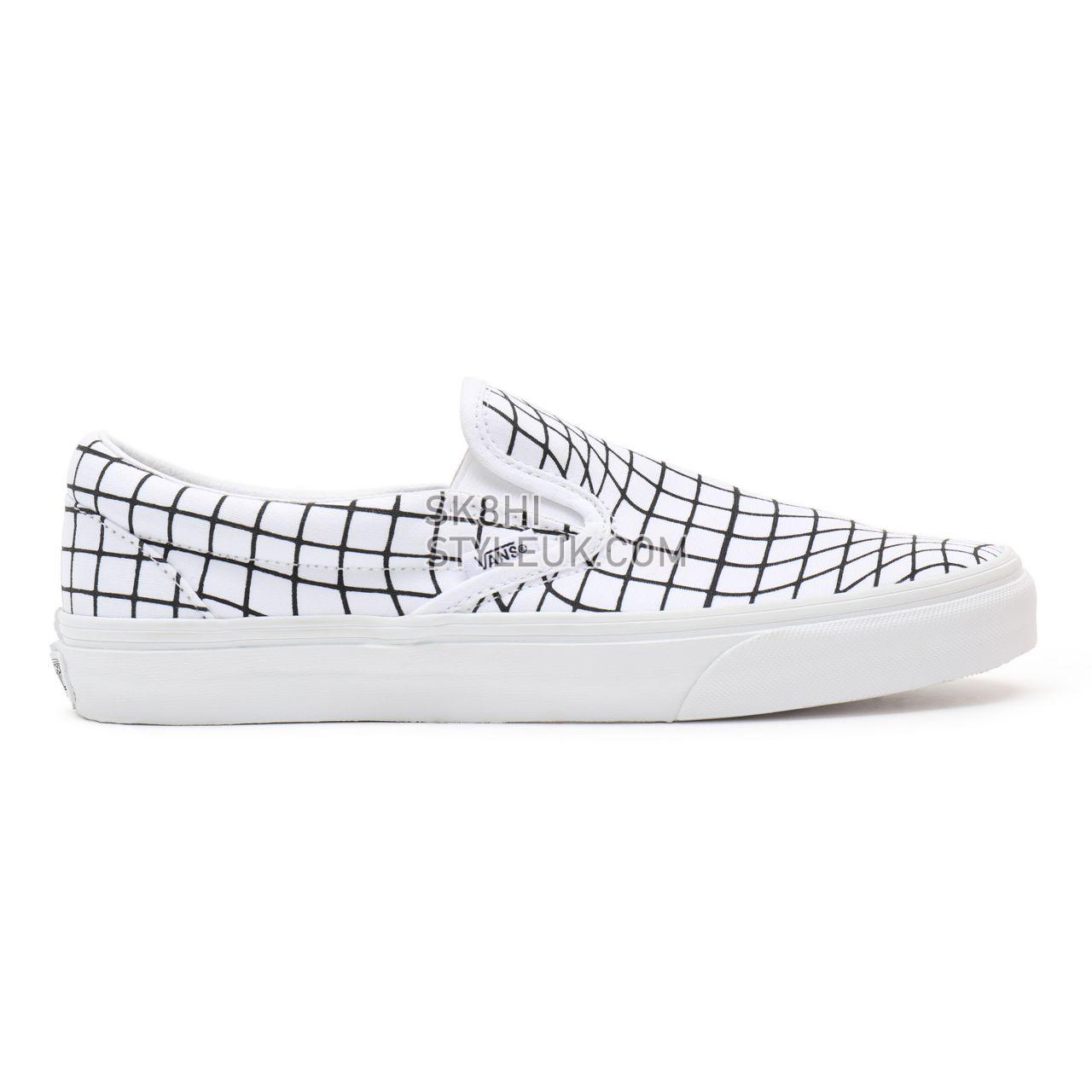 Vans U-Paint Classic Slip-On Black Classic Mens Womens - (U-Paint) warp checkerboard VN0A33TB9IA Shoes