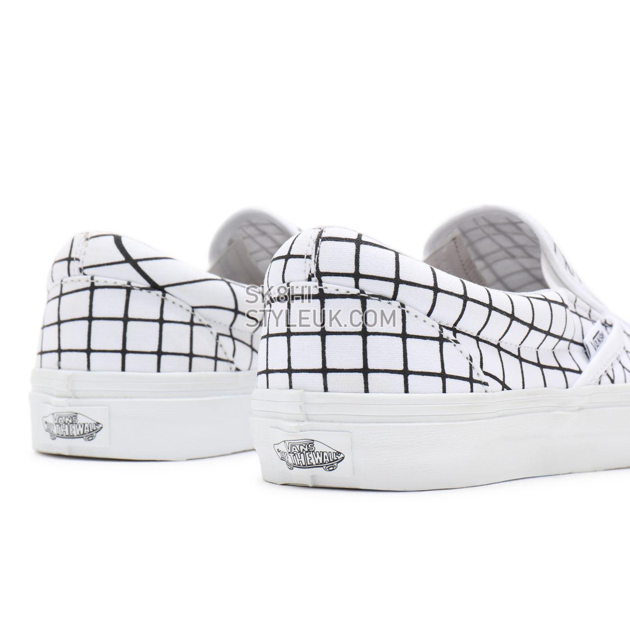 Vans U-Paint Classic Slip-On Black Classic Mens Womens - (U-Paint) warp checkerboard VN0A33TB9IA Shoes