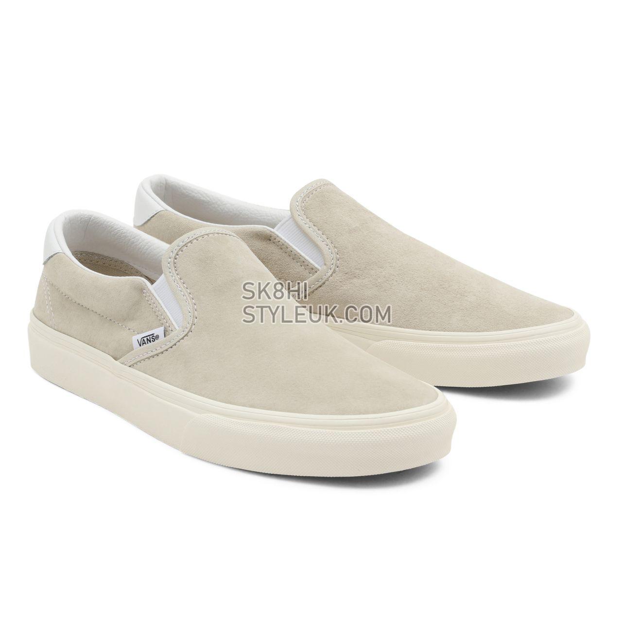 Vans Slip-On 59 Beige Classic Mens Womens - (Pig Suede) Oatmeal/Snow White VN0A38GU94V Shoes