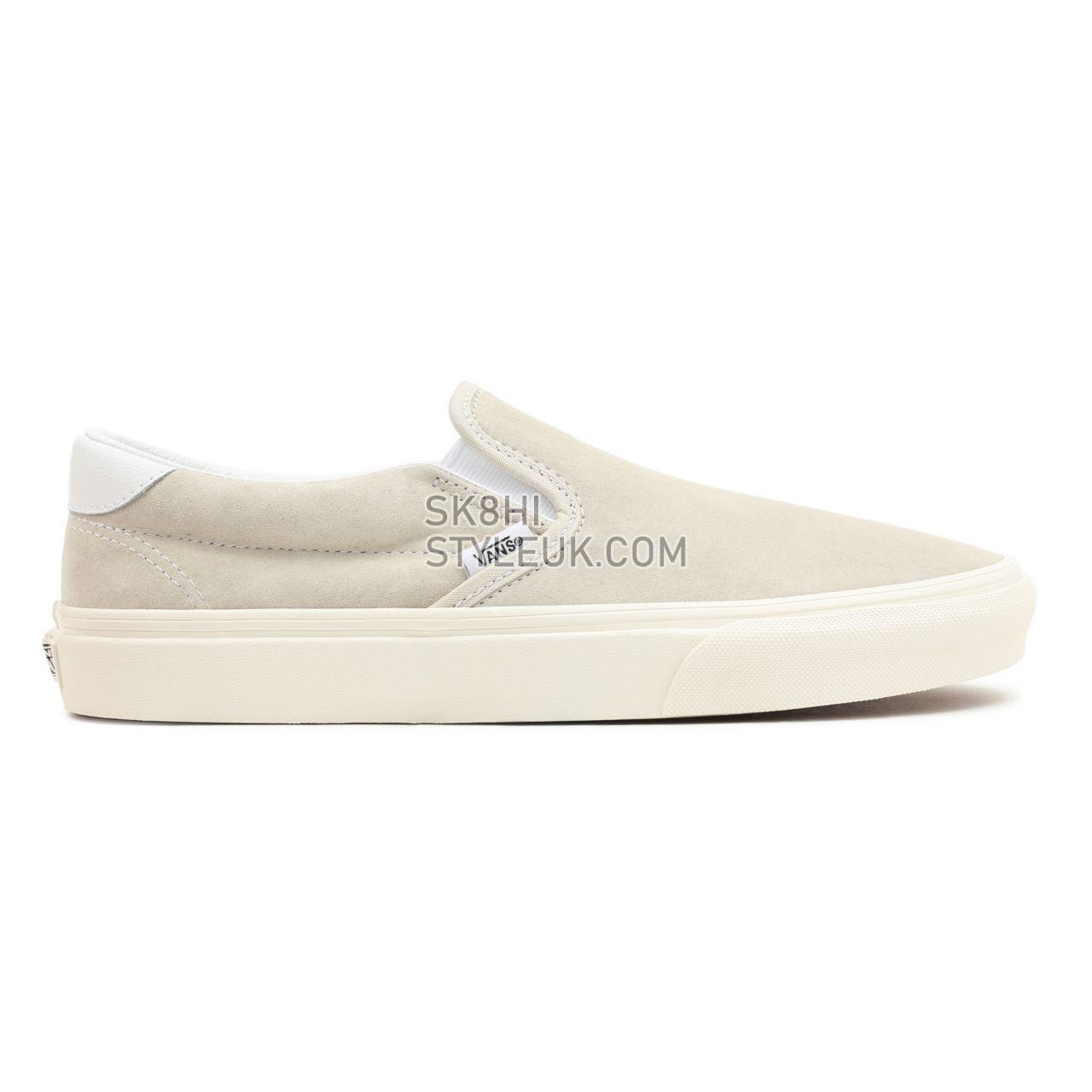 Vans Slip-On 59 Beige Classic Mens Womens - (Pig Suede) Oatmeal/Snow White VN0A38GU94V Shoes