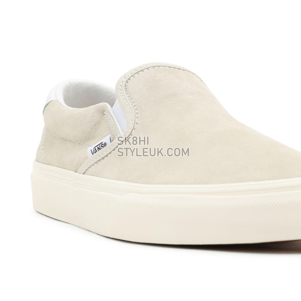 Vans Slip-On 59 Beige Classic Mens Womens - (Pig Suede) Oatmeal/Snow White VN0A38GU94V Shoes