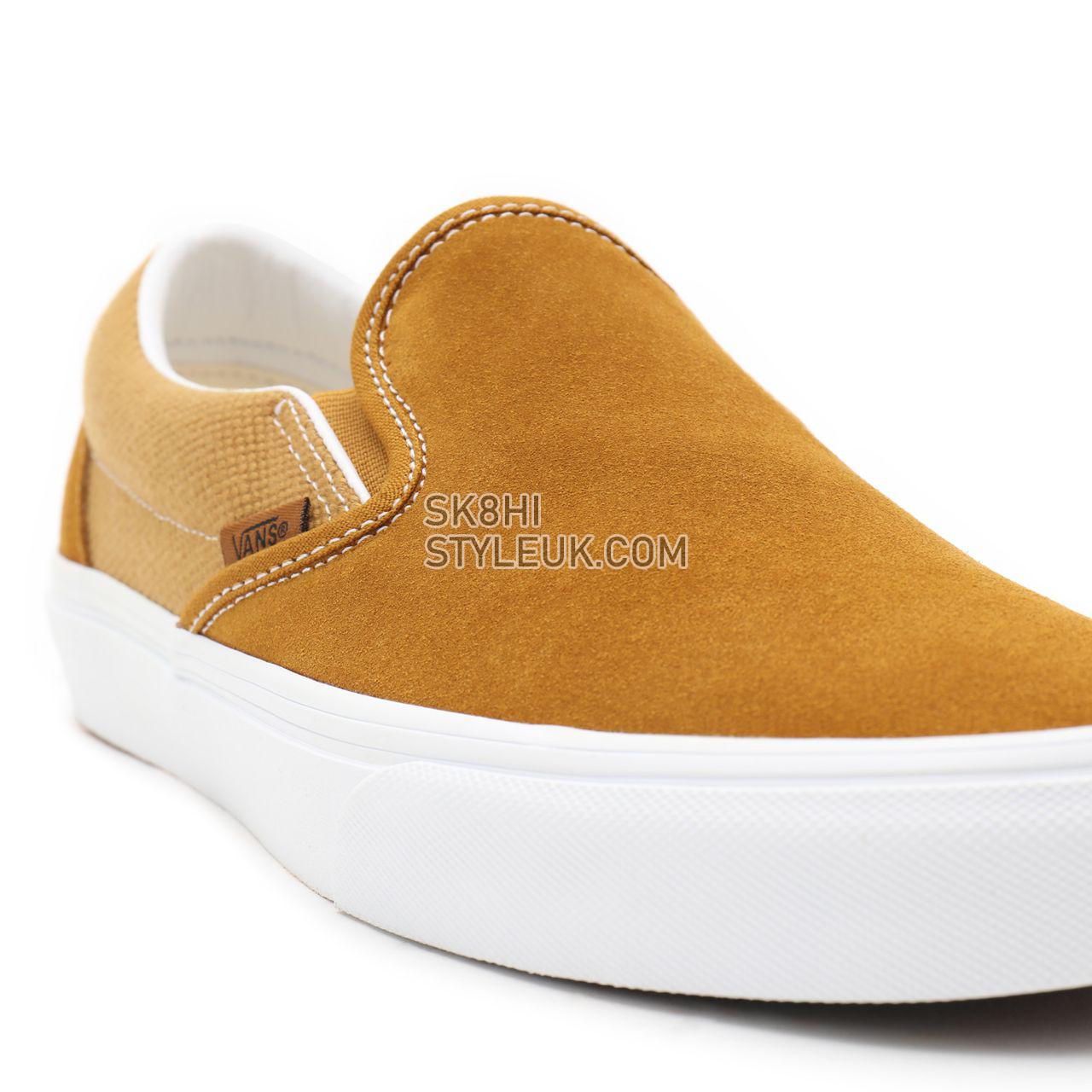 Vans Heavy Textures Classic Slip-On Brown Classic Mens Womens - (Heavy Textures) golden brown/true white VN0A33TB9HT Shoes