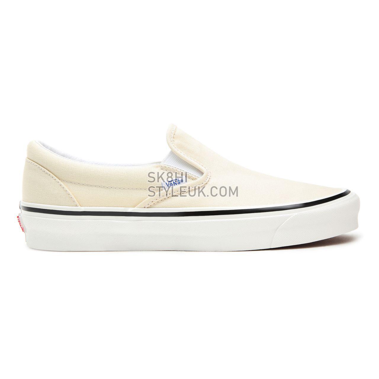 Vans Anaheim Factory Classic Slip-On 98 DX White Classic Mens Womens - (Anaheim Factory) Og White VN0A3JEXQWP Shoes