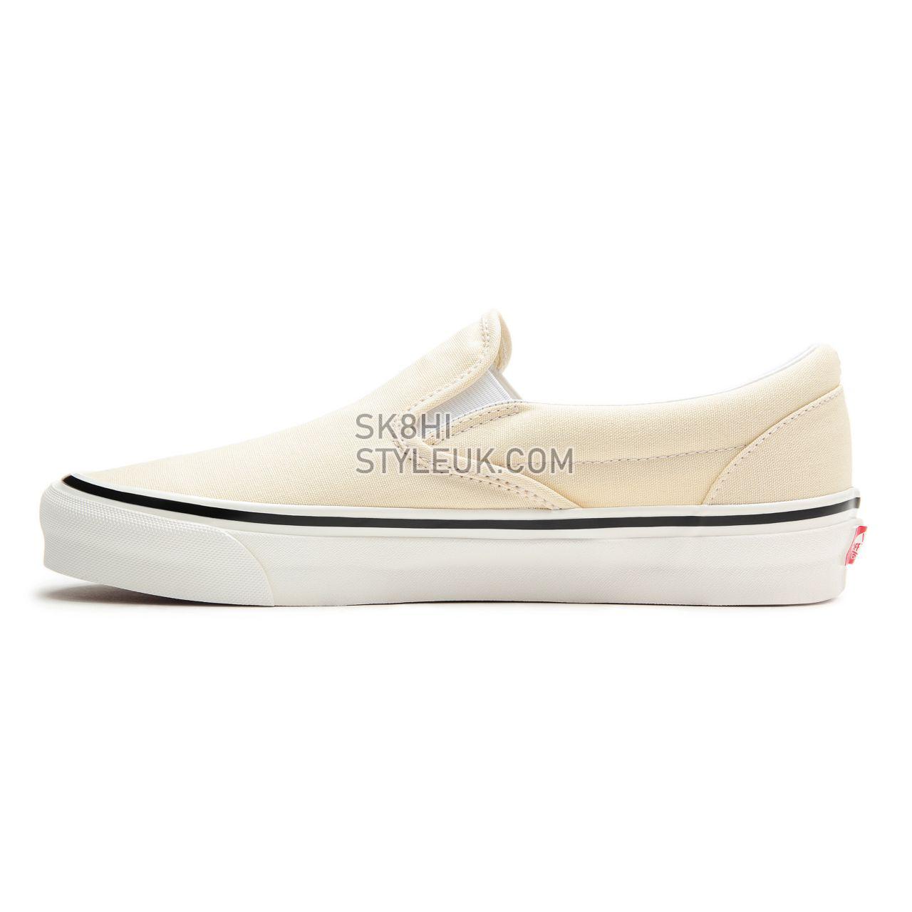 Vans Anaheim Factory Classic Slip-On 98 DX White Classic Mens Womens - (Anaheim Factory) Og White VN0A3JEXQWP Shoes