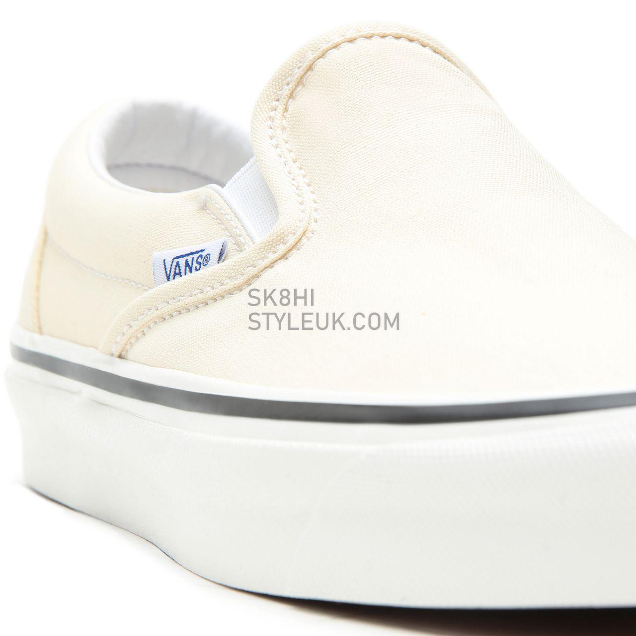 Vans Anaheim Factory Classic Slip-On 98 DX White Classic Mens Womens - (Anaheim Factory) Og White VN0A3JEXQWP Shoes