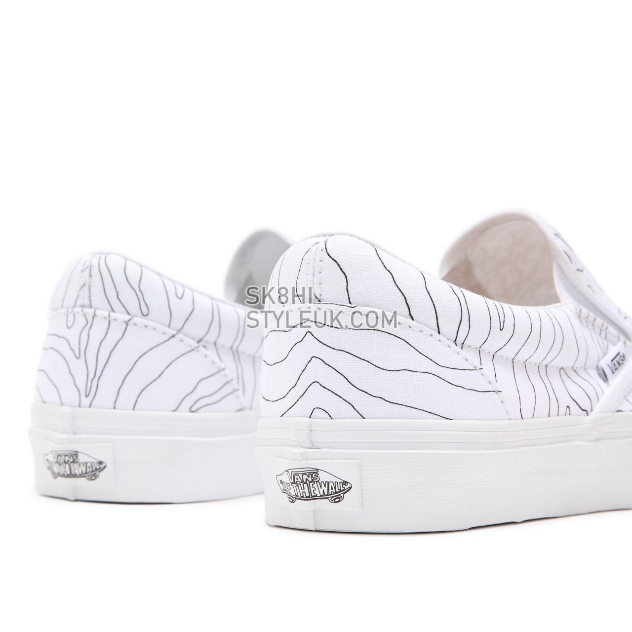 Vans U-Paint Classic Slip-On White Classic Mens Womens - (U-Paint) leopard/zebra VN0A33TB9I9 Shoes