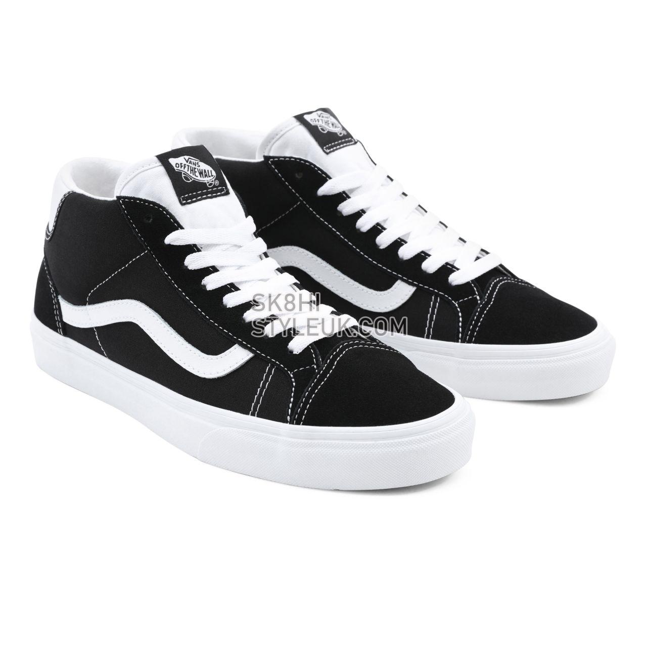 Vans Mid Skool 37 Black Classic Mens Womens - Black-True White VN0A3TKF6BT Shoes