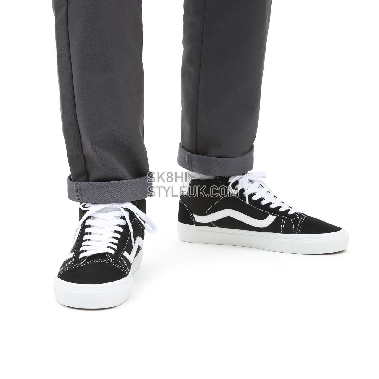 Vans Mid Skool 37 Black Classic Mens Womens - Black-True White VN0A3TKF6BT Shoes