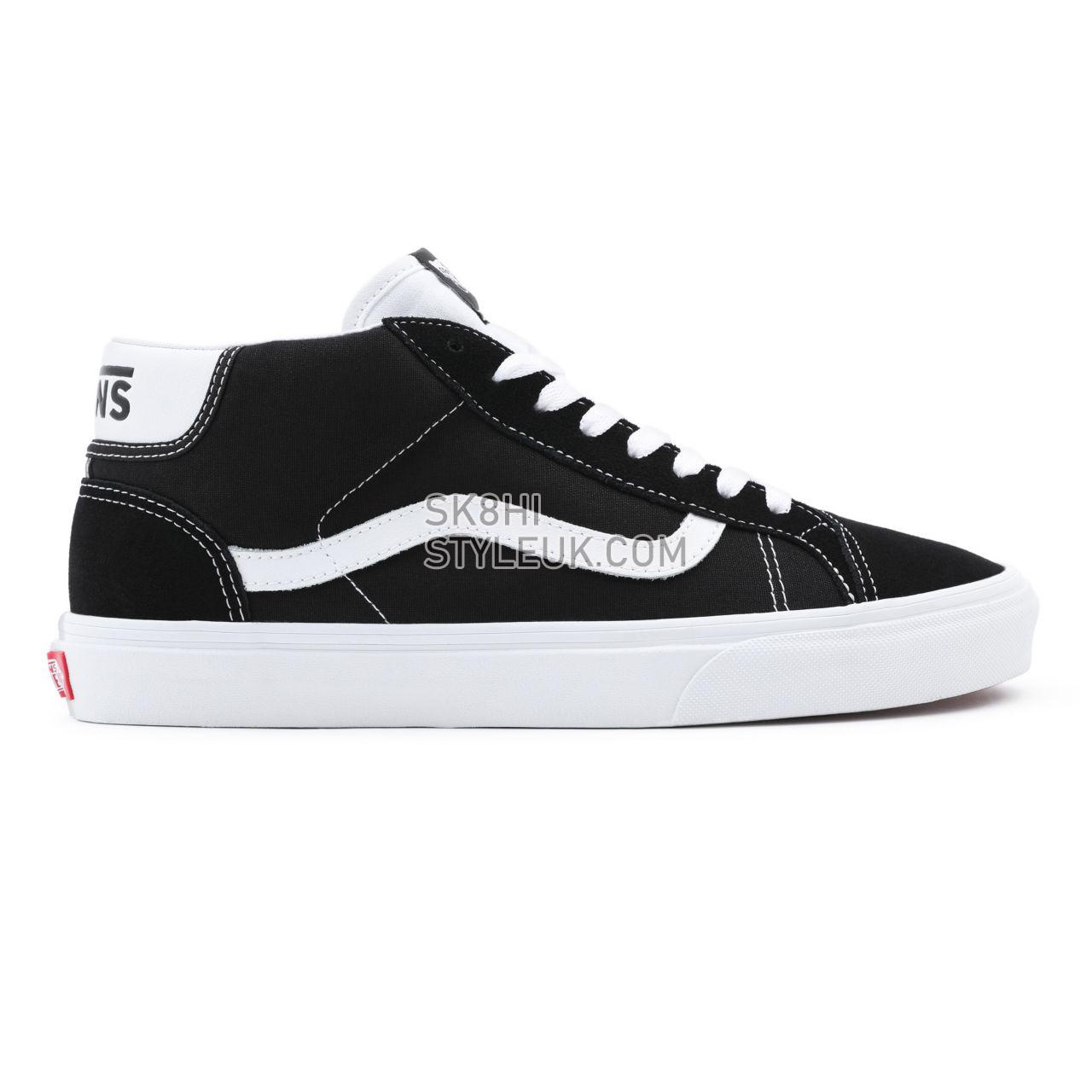 Vans Mid Skool 37 Black Classic Mens Womens - Black-True White VN0A3TKF6BT Shoes