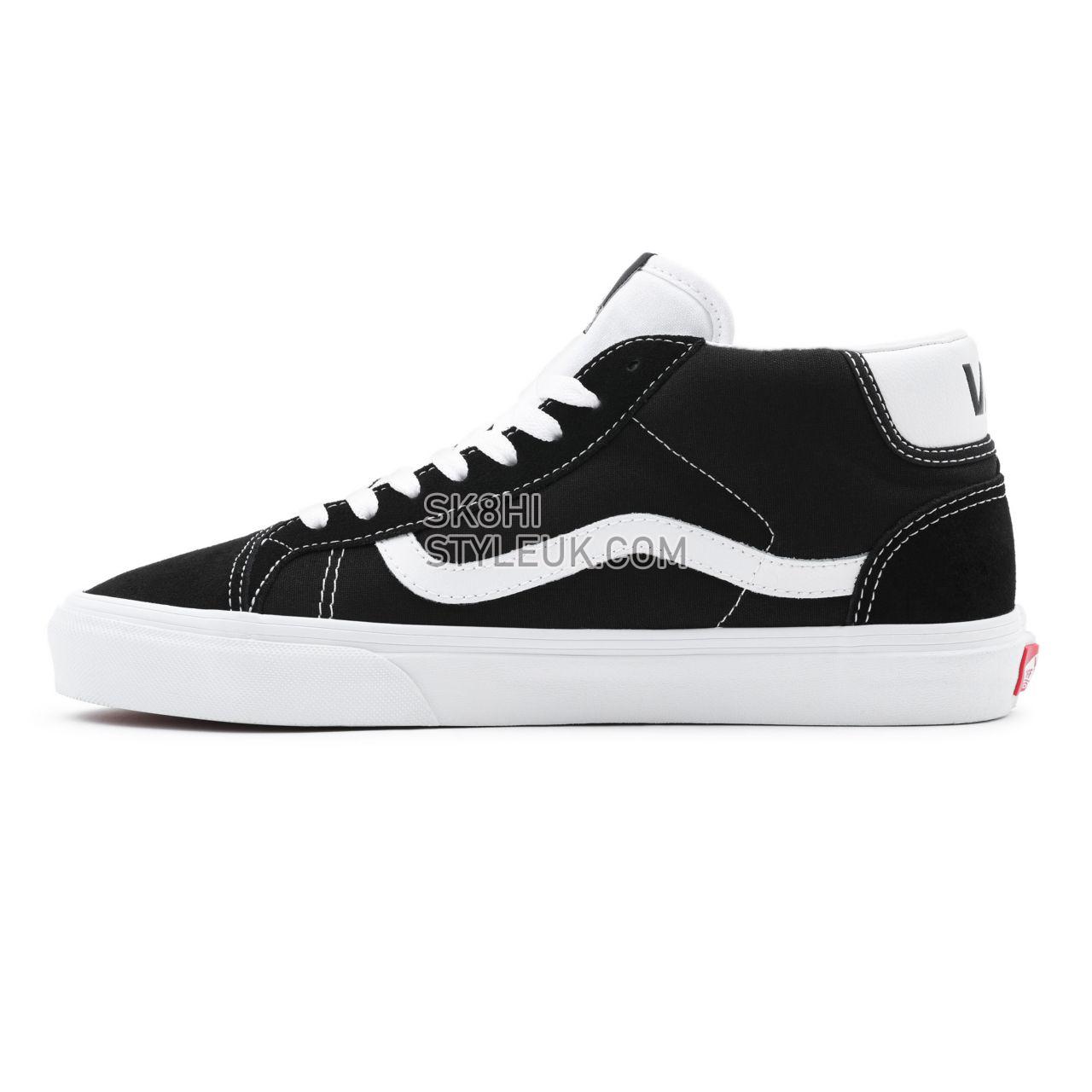 Vans Mid Skool 37 Black Classic Mens Womens - Black-True White VN0A3TKF6BT Shoes