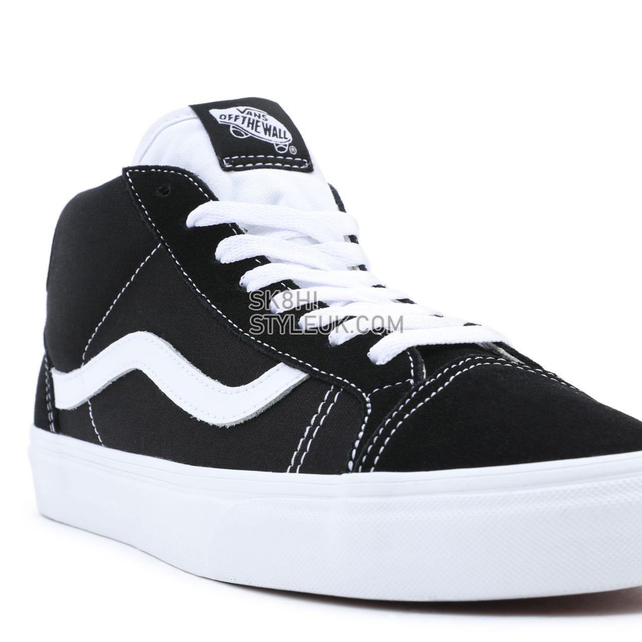 Vans Mid Skool 37 Black Classic Mens Womens - Black-True White VN0A3TKF6BT Shoes