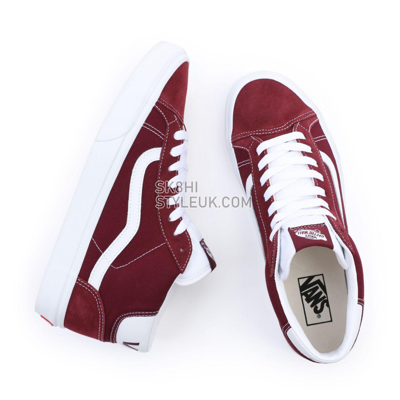 Vans Mid Skool 37 Red Classic Mens Womens - Port Royale/True White VN0A3TKF5U7 Shoes