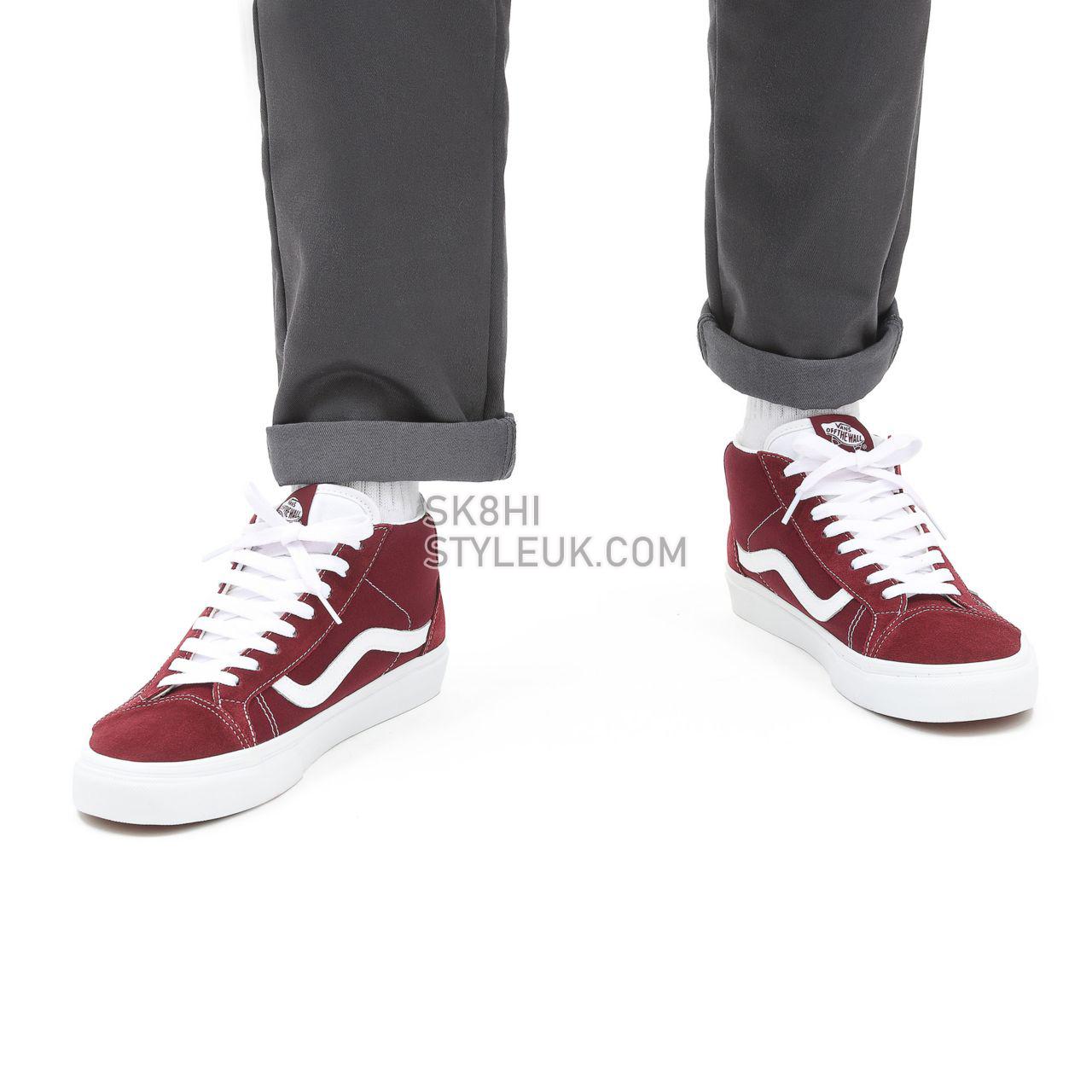 Vans Mid Skool 37 Red Classic Mens Womens - Port Royale/True White VN0A3TKF5U7 Shoes