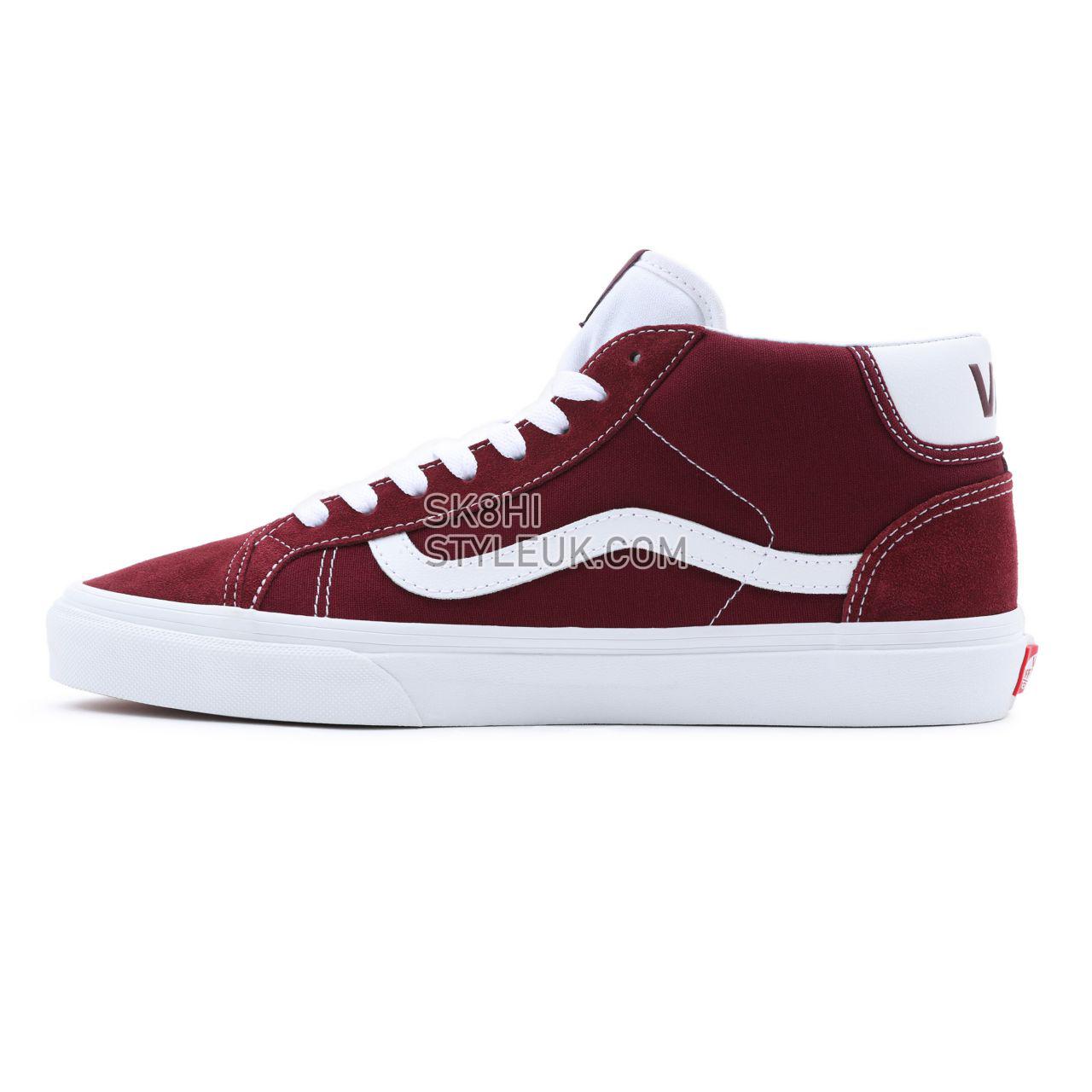 Vans Mid Skool 37 Red Classic Mens Womens - Port Royale/True White VN0A3TKF5U7 Shoes