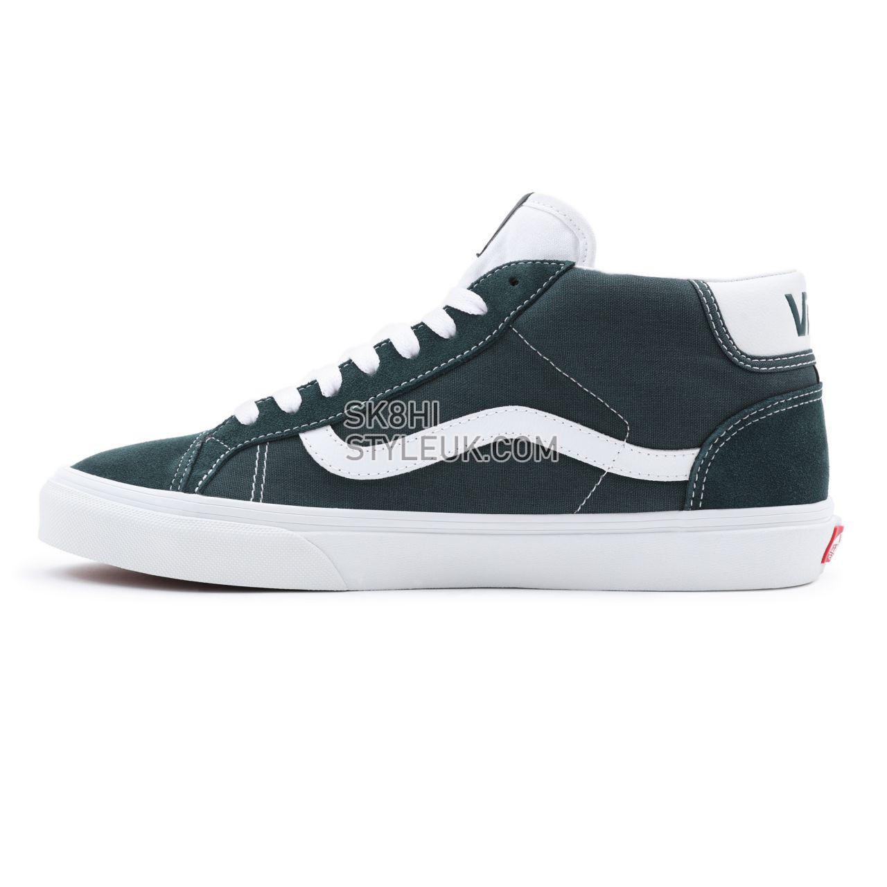 Vans Mid Skool 37 Blue Classic Mens Womens - darkest spruce/true white VN0A3TKF692 Shoes