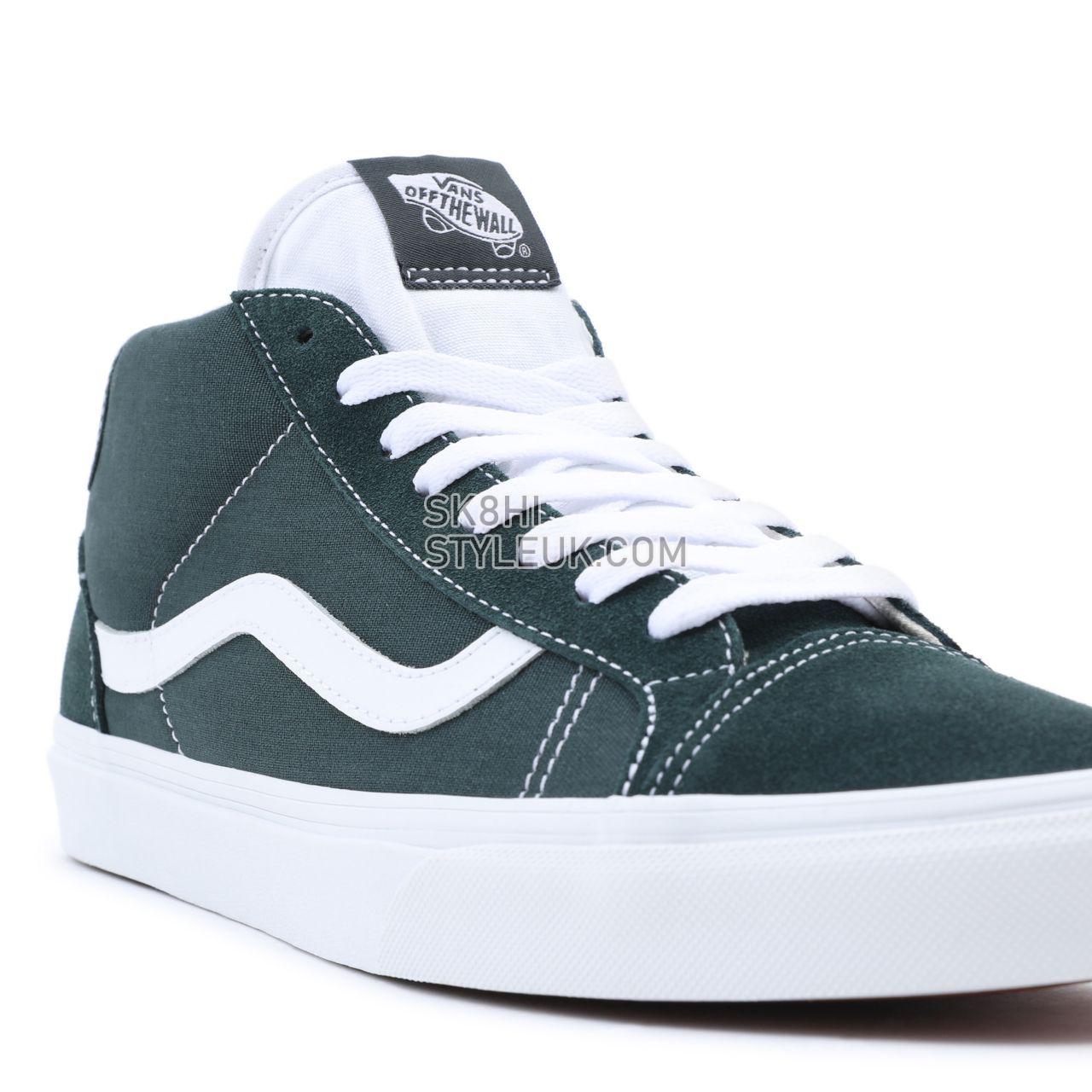 Vans Mid Skool 37 Blue Classic Mens Womens - darkest spruce/true white VN0A3TKF692 Shoes