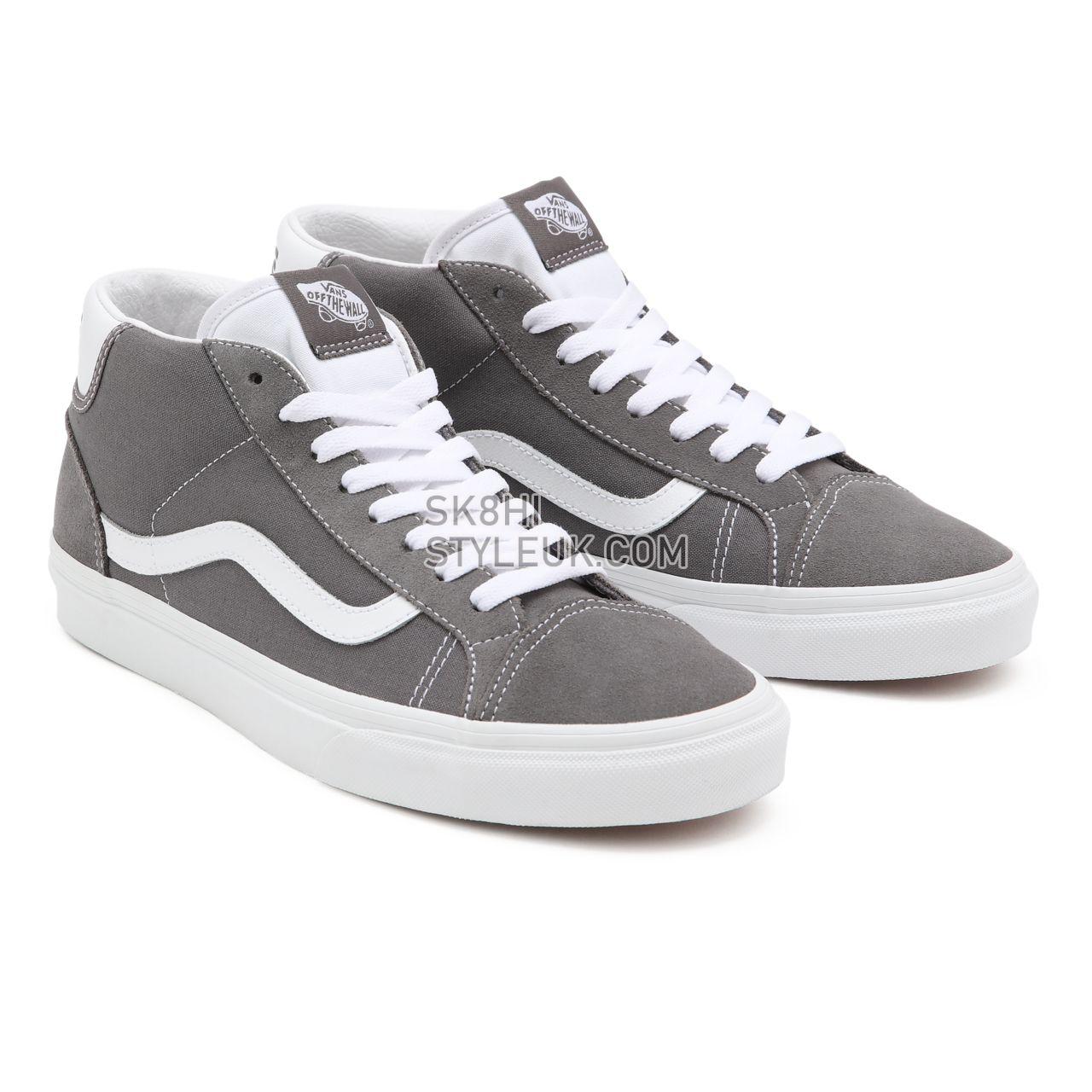 Vans Mid Skool 37 Grey Classic Mens Womens - Pewter/True White VN0A3TKF195 Shoes