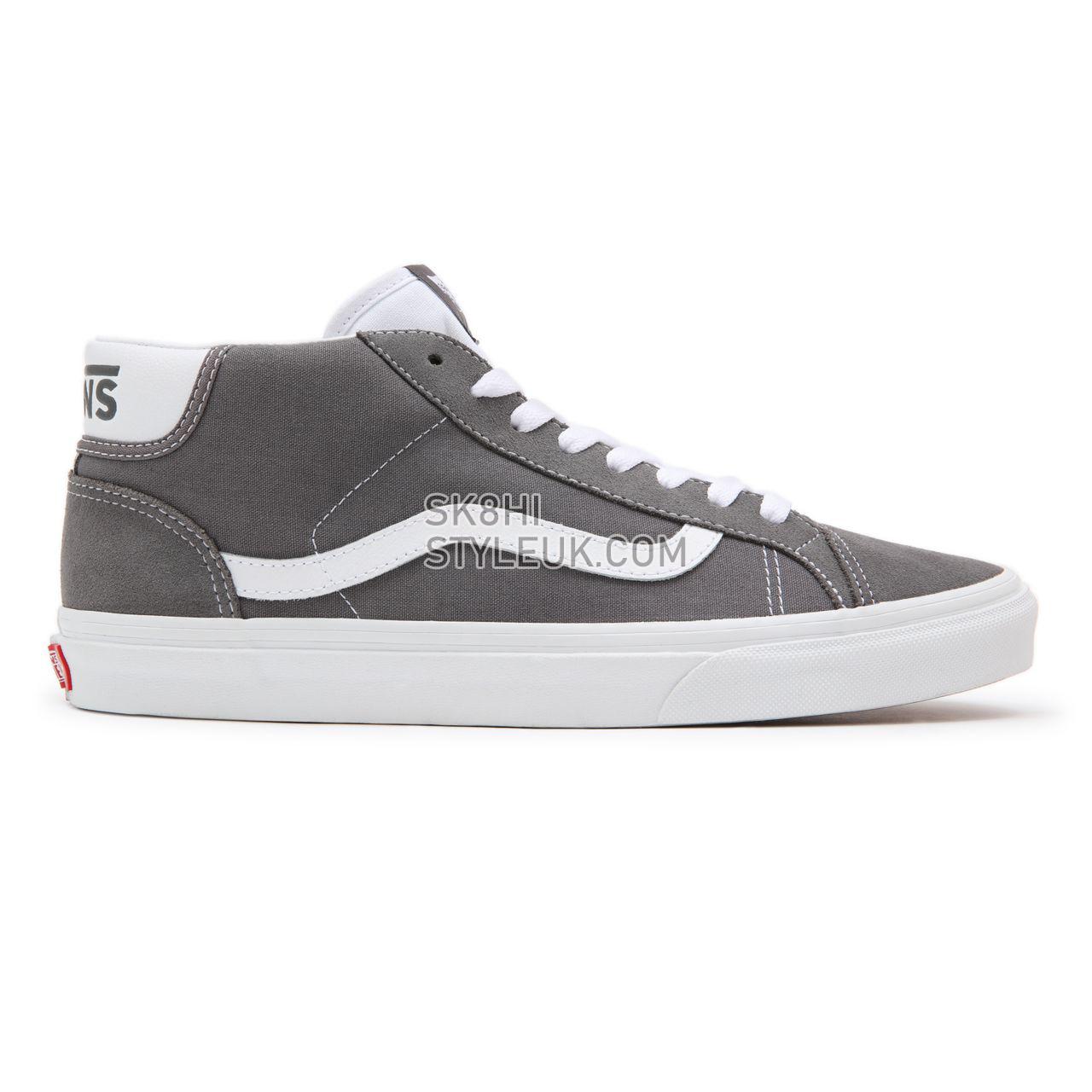 Vans Mid Skool 37 Grey Classic Mens Womens - Pewter/True White VN0A3TKF195 Shoes