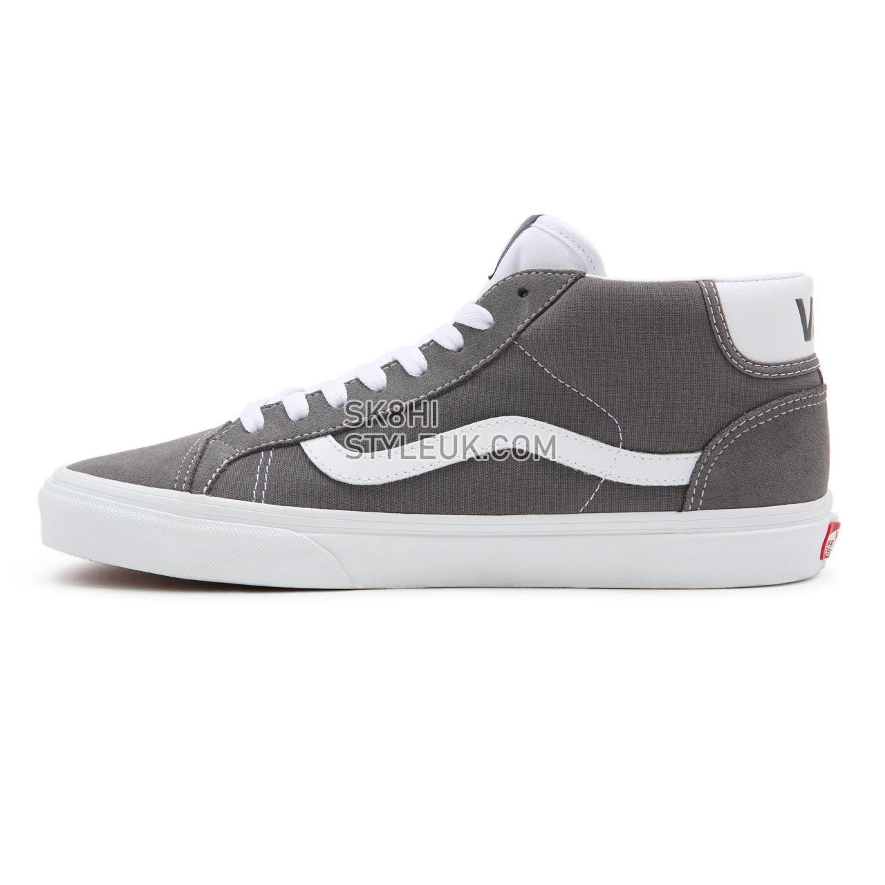 Vans Mid Skool 37 Grey Classic Mens Womens - Pewter/True White VN0A3TKF195 Shoes