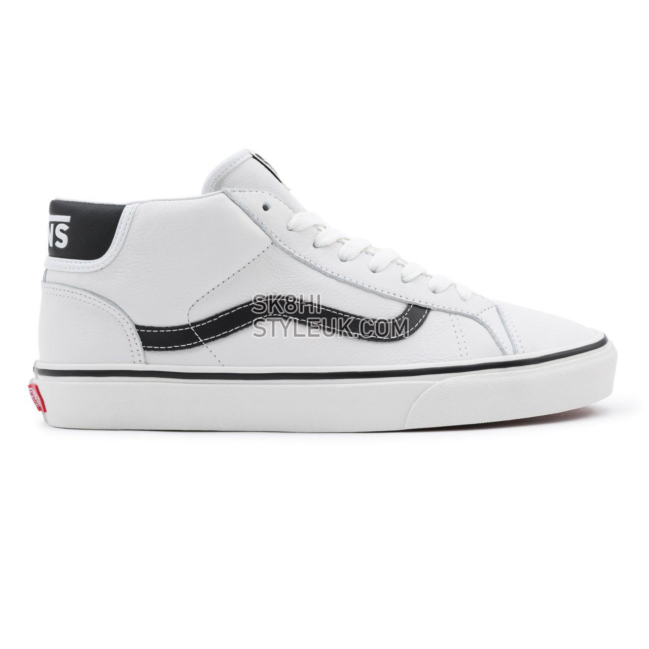 Vans Sport Leather Mid Skool 37 White Classic Mens Womens - (Sport Leather) blanc de blanc/black VN0A3TKF693 Shoes