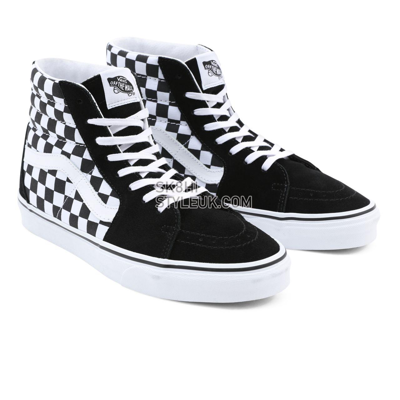 Vans Checkerboard SK8-Hi Black Classic Mens Womens - (Checkerboard) Black VN0A32QGHRK Shoes