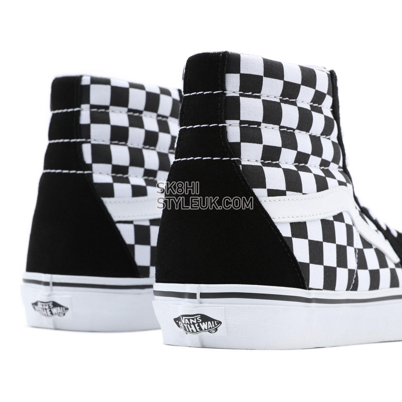 Vans Checkerboard SK8-Hi Black Classic Mens Womens - (Checkerboard) Black VN0A32QGHRK Shoes