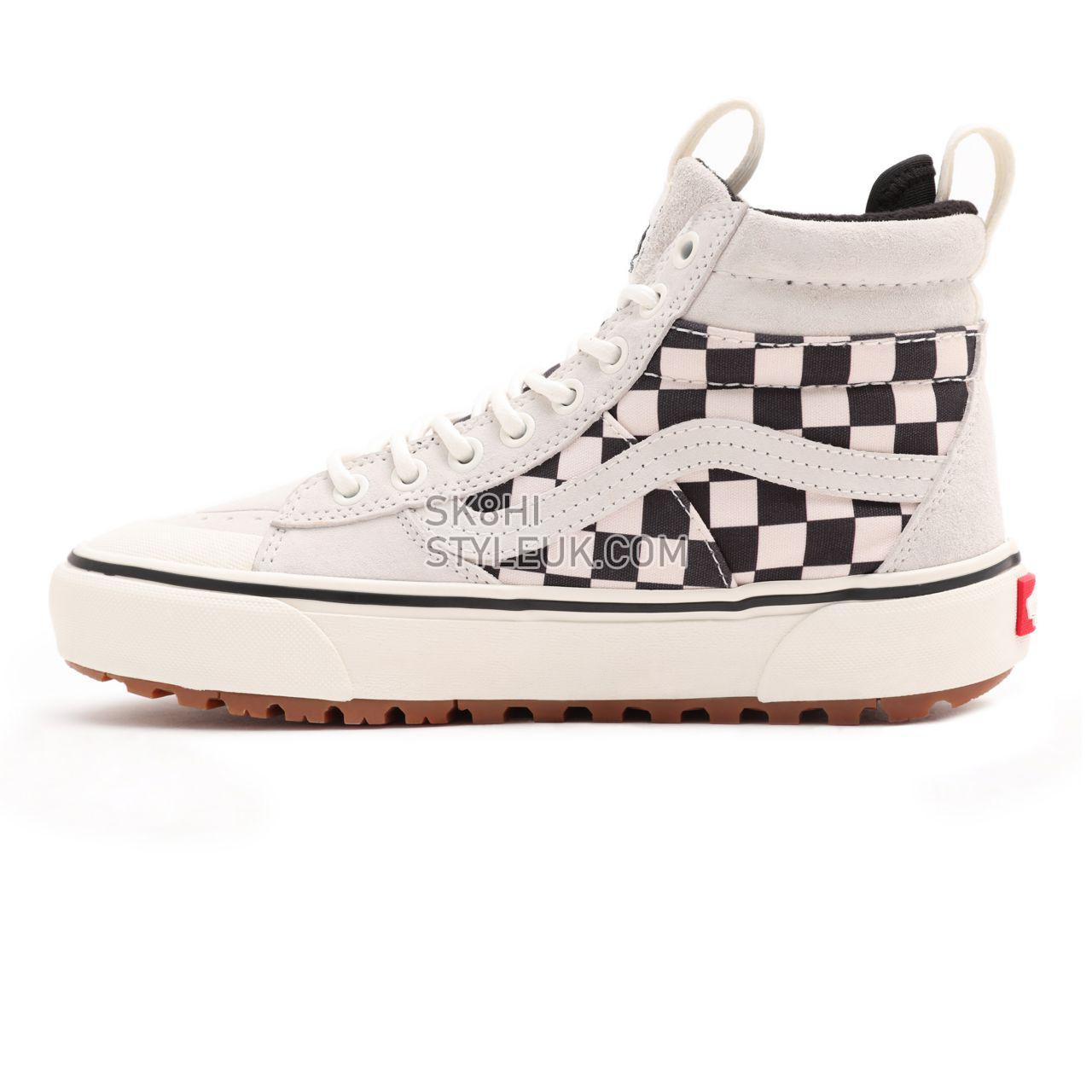 Vans Sk8-Hi MTE-2 Black Classic Mens Womens - Marshmallow/Checkerboard VN0A5HZZ6LC Shoes