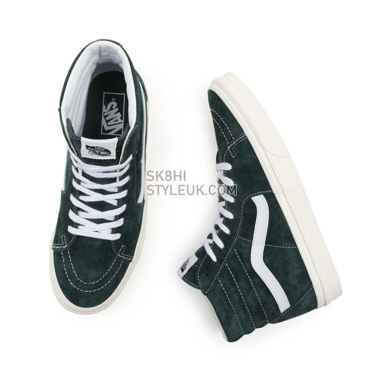 Vans Pig Suede Sk8-Hi Green Classic Mens Womens - (Pig Suede) Jungle Green/Snow White VN0A5JMJ94T Shoes